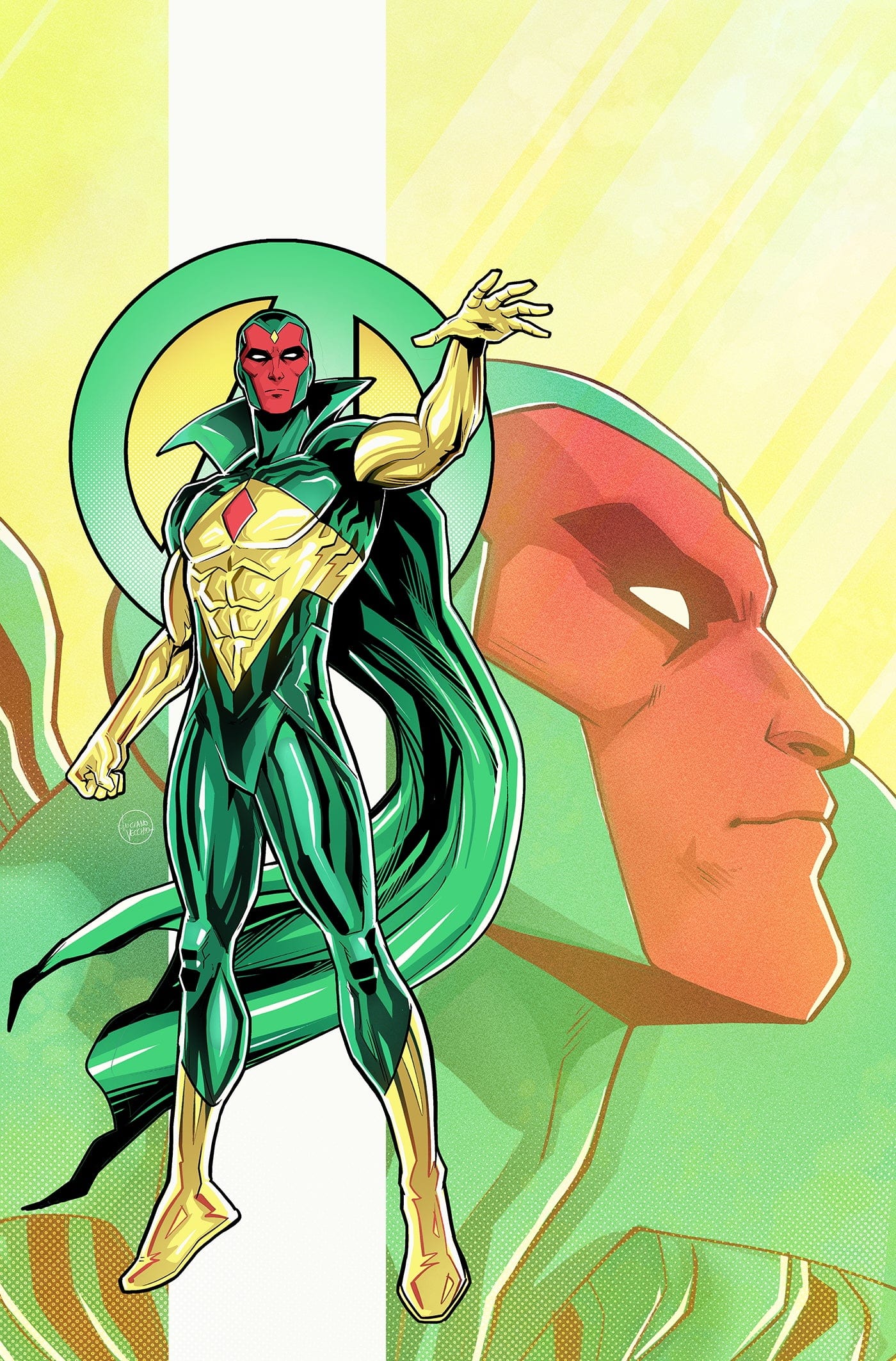 AVENGERS #30 1:50 INCV LUCIANO VECCHIO VISION VIRGIN VARIANT