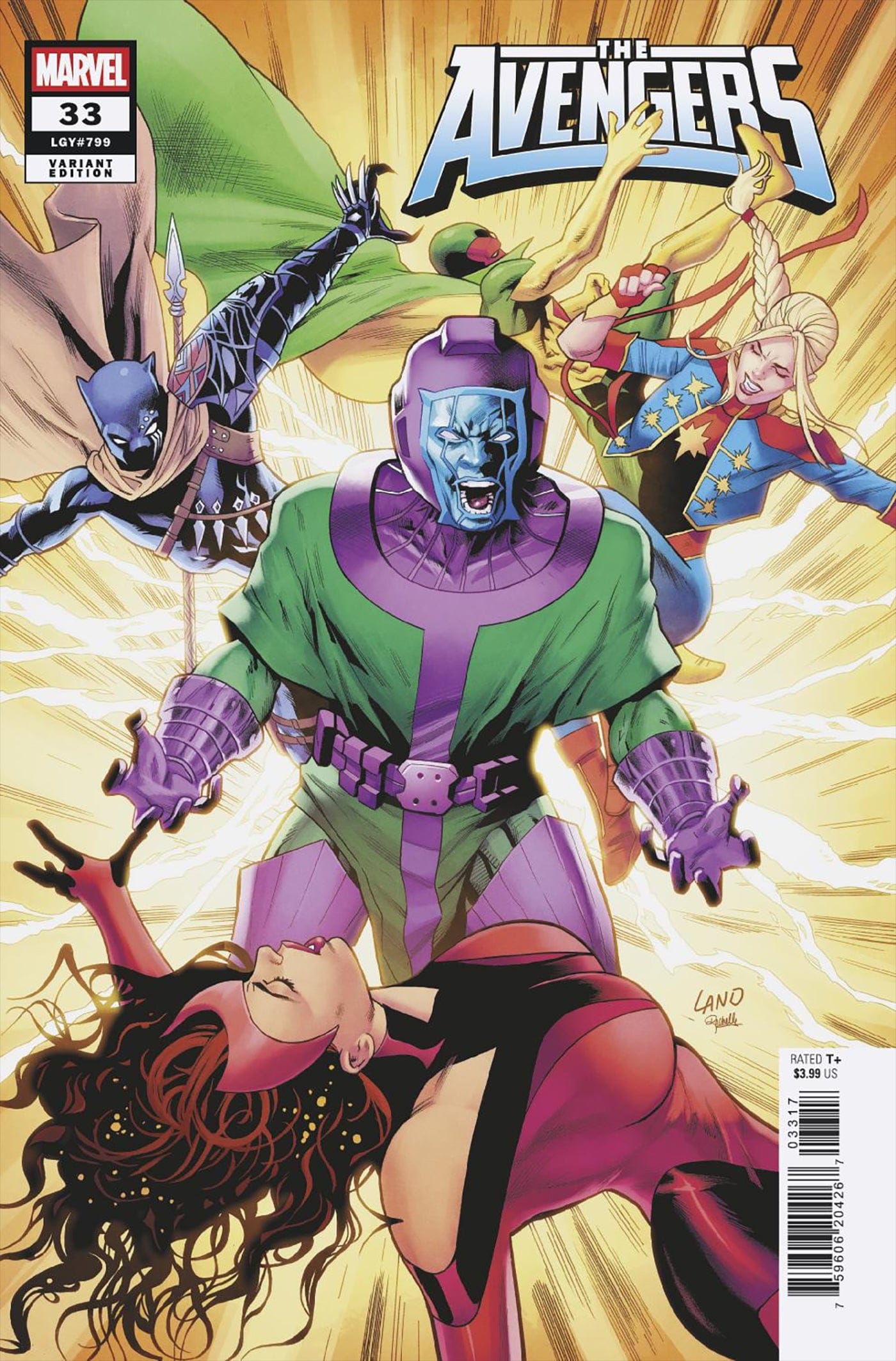 AVENGERS #33 1:25 INCV GREG LAND VARIANT