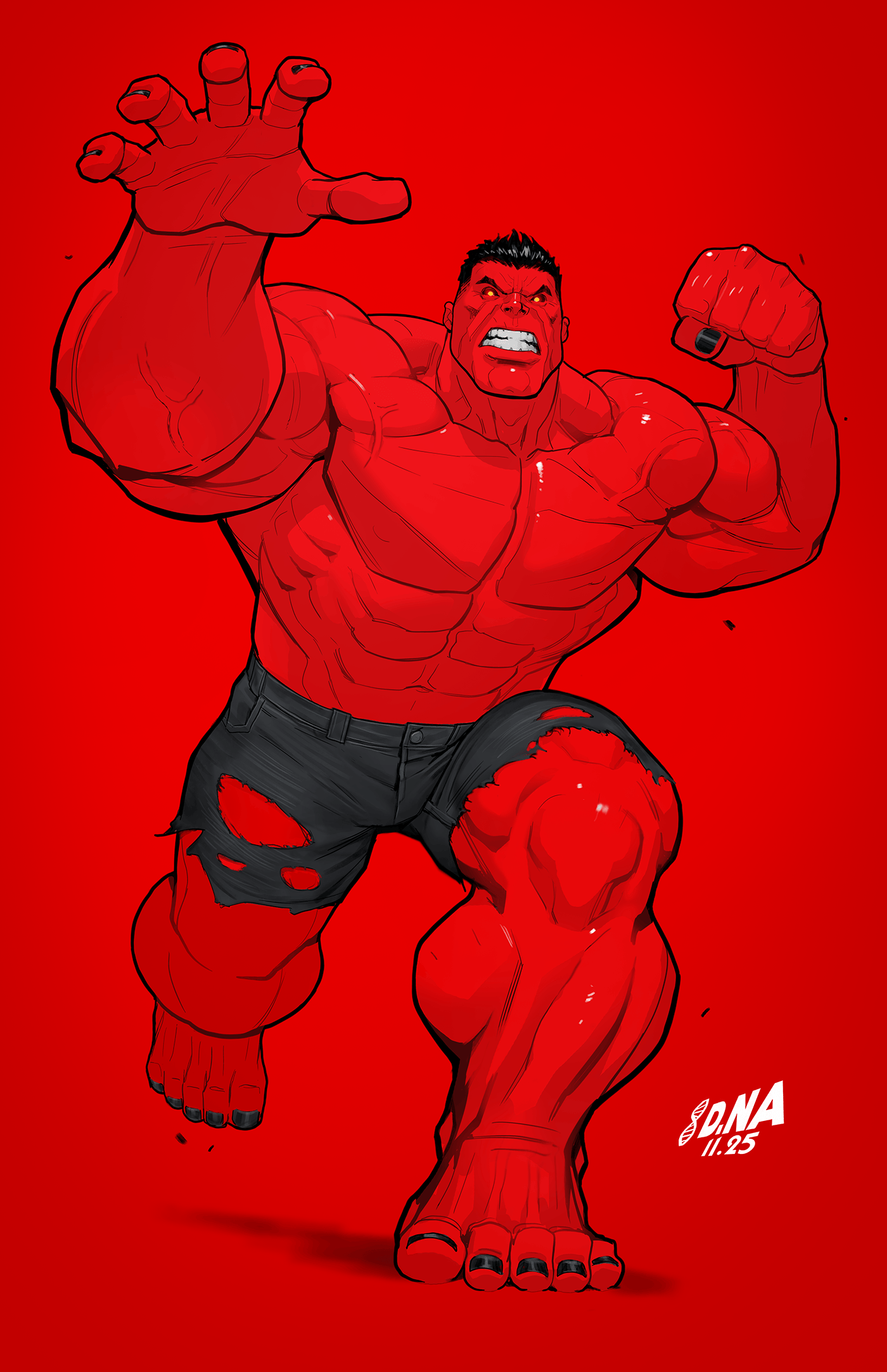 AVENGERS #35 1:50 INCV DAVID NAKAYAMA COLOR BLOCK RED VIRGIN VARIANT