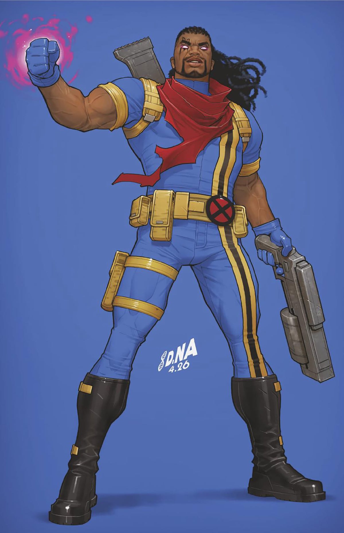 Marvel Comic Books > Incentives BISHOP #2 1:50 INCV DAVID NAKAYAMA COLOR BLOCK BLUE VIRGIN VARIANT 75960621447100216 PRH-75960621447100216