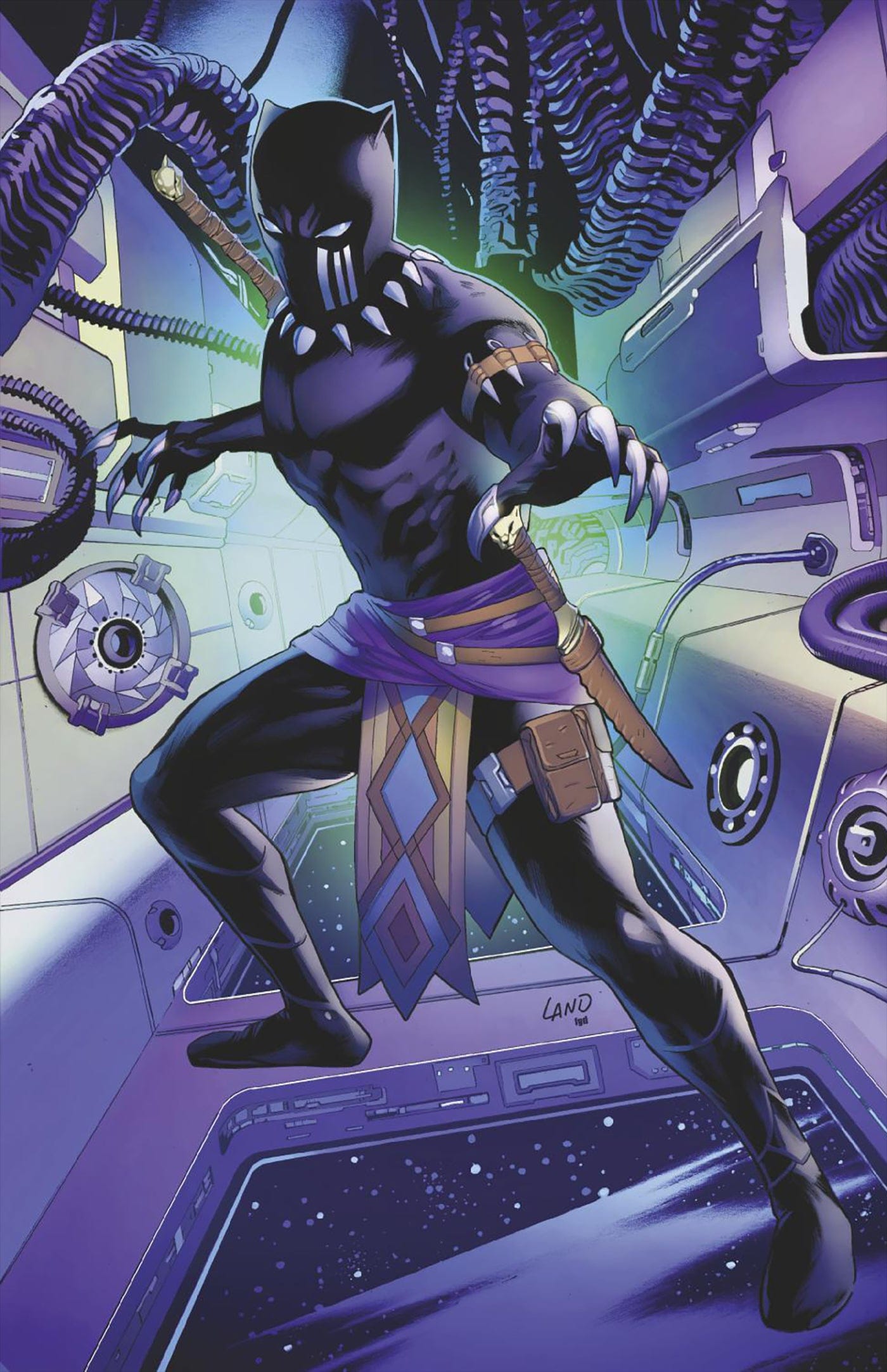 BLACK PANTHER: INTERGALACTIC #1 1:100 INCV GREG LAND BLACK PANTHER VARIANT