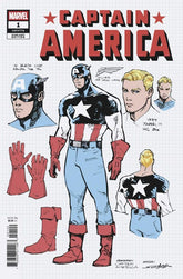 Marvel Comic Books > Incentives CAPTAIN AMERICA #1 1:10 INCV VALERIO SCHITI DESIGN VARIANT 75960621146300120 PRH-75960621146300120