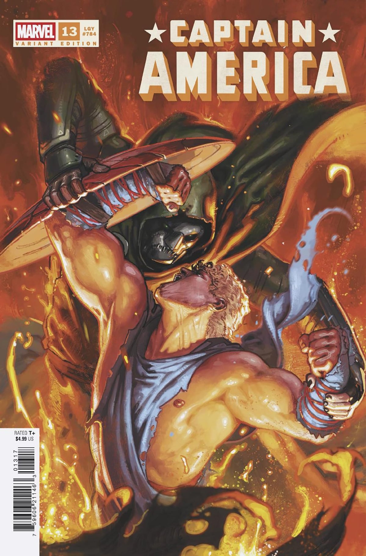 Marvel Comic Books > Incentives CAPTAIN AMERICA #13 1:25 INCV DAVIDE PARATORE VARIANT [ARM] 75960621146301317 PRH-75960621146301317