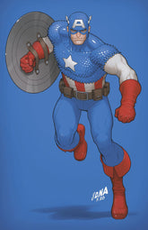 Marvel Comic Books > Incentives CAPTAIN AMERICA #13 1:50 INCV DAVID NAKAYAMA COLOR BLOCK BLUE VIRGIN VARIANT [ARM] 75960621146301318 PRH-75960621146301318