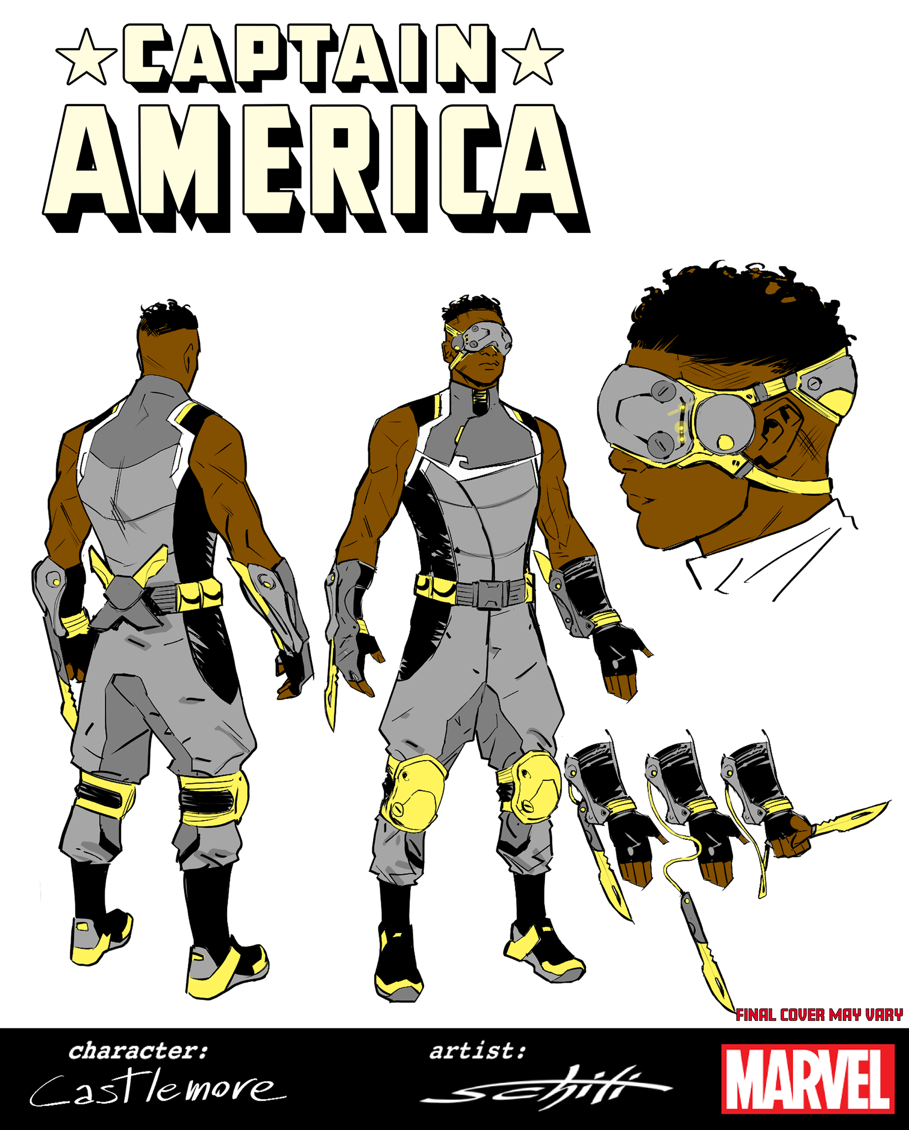 CAPTAIN AMERICA #7 1:10 INCV VALERIO SCHITI DESIGN VARIANT