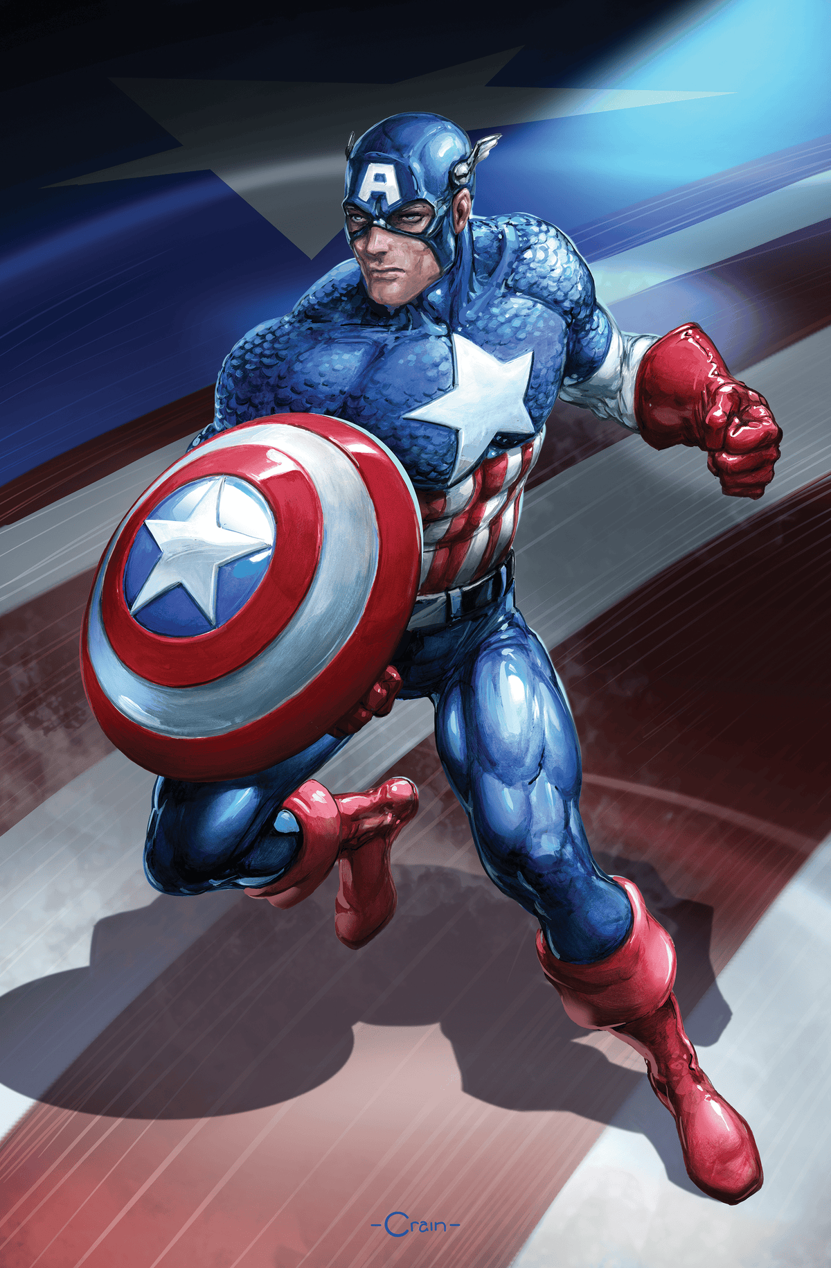 Marvel Comic Books > Incentives CAPTAIN AMERICA #7 1:50 INCV CLAYTON CRAIN VIRGIN VARIANT 75960621146300717 PRH-75960621146300717