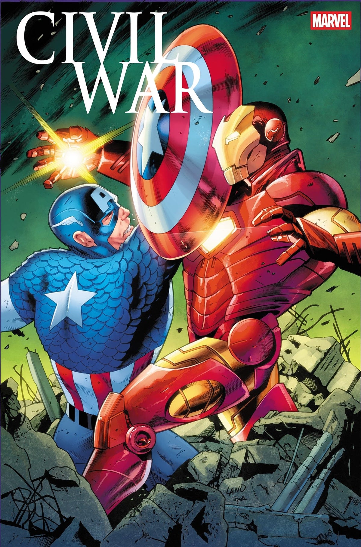 Marvel Comic Books > Incentives CIVIL WAR #1 1:25 INCV FACSIMILE EDITION GREG LAND VARIANT 75960621262000116 PRH-75960621262000116