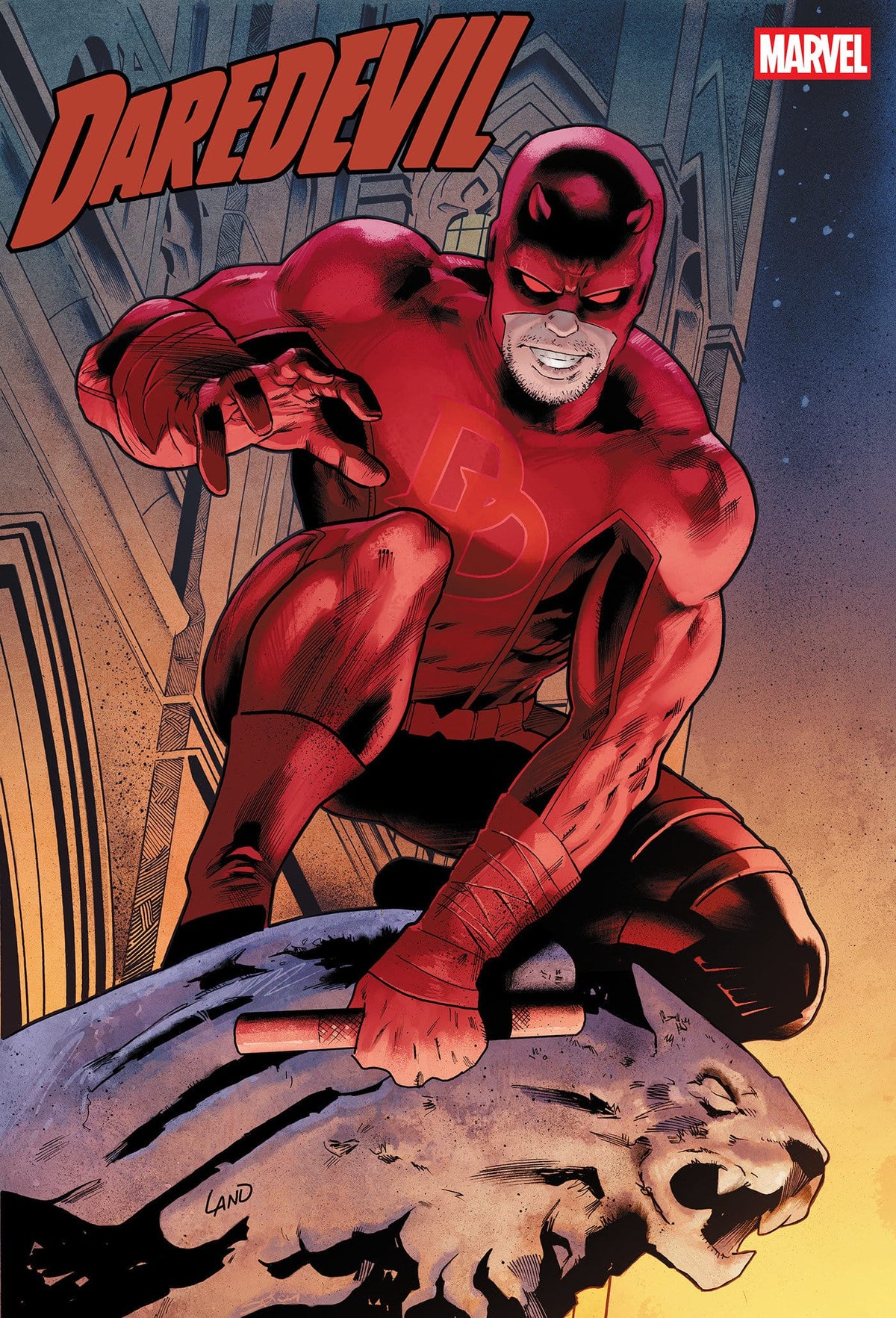 Marvel Comic Books > Incentives DAREDEVIL #8 1:25 INCV GREG LAND VARIANT (Release Date: 10/28/2026) 75960621282800817 PRH-75960621282800817