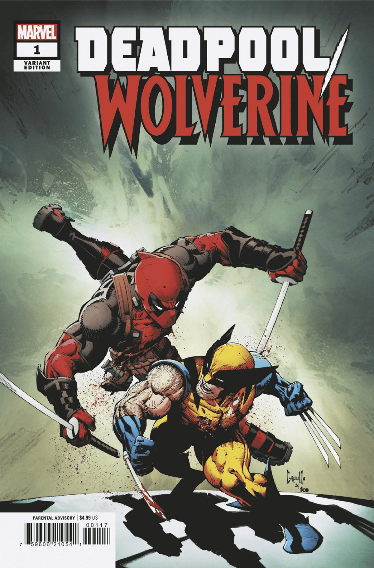 Marvel Comic Books > Incentives DEADPOOL/WOLVERINE #1 1:50 INCV GREG CAPULLO VARIANT 75960621054100117 PRH-75960621054100117