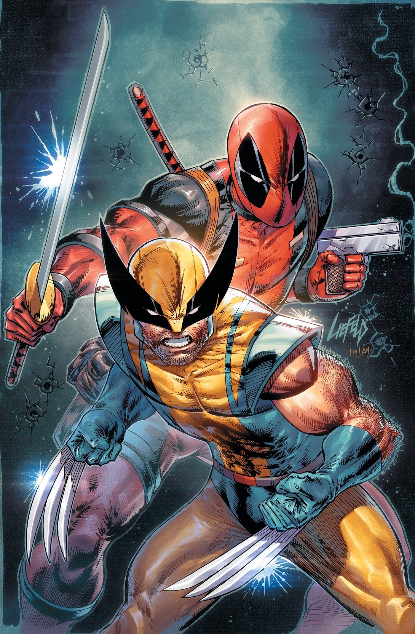 DEADPOOL & WOLVERINE: WWIII #1 ROB LIEFELD 1:25 VIRGIN 2ND PRINTING VARIANT