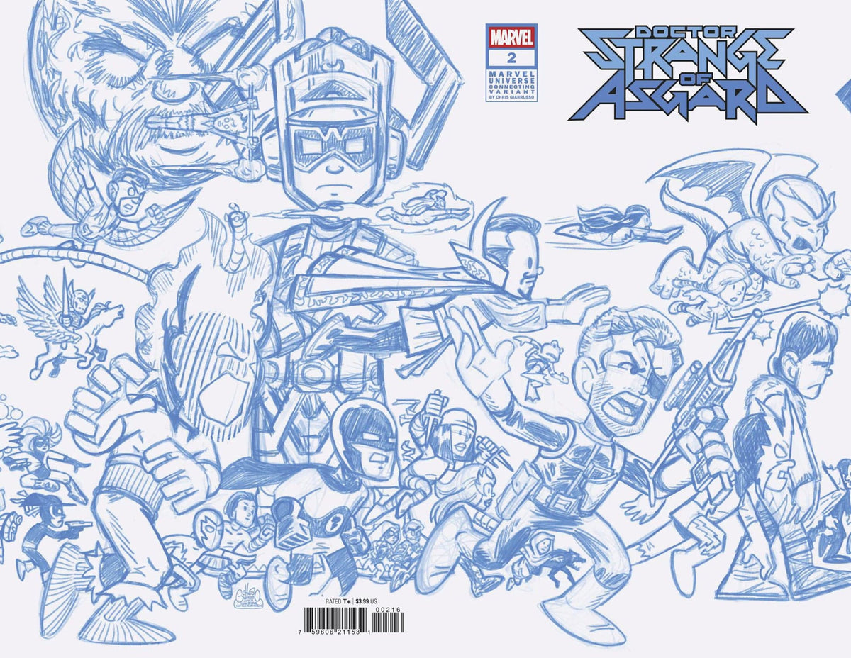 Marvel Comic Books > Incentives DOCTOR STRANGE OF ASGARD #2 1:50 INCV CHRIS GIARRUSSO MARVEL UNIVERSE CONNECTING BLUE LINE  SKETCH VARIANT D [DOOM] 75960621153100216 PRH-75960621153100216