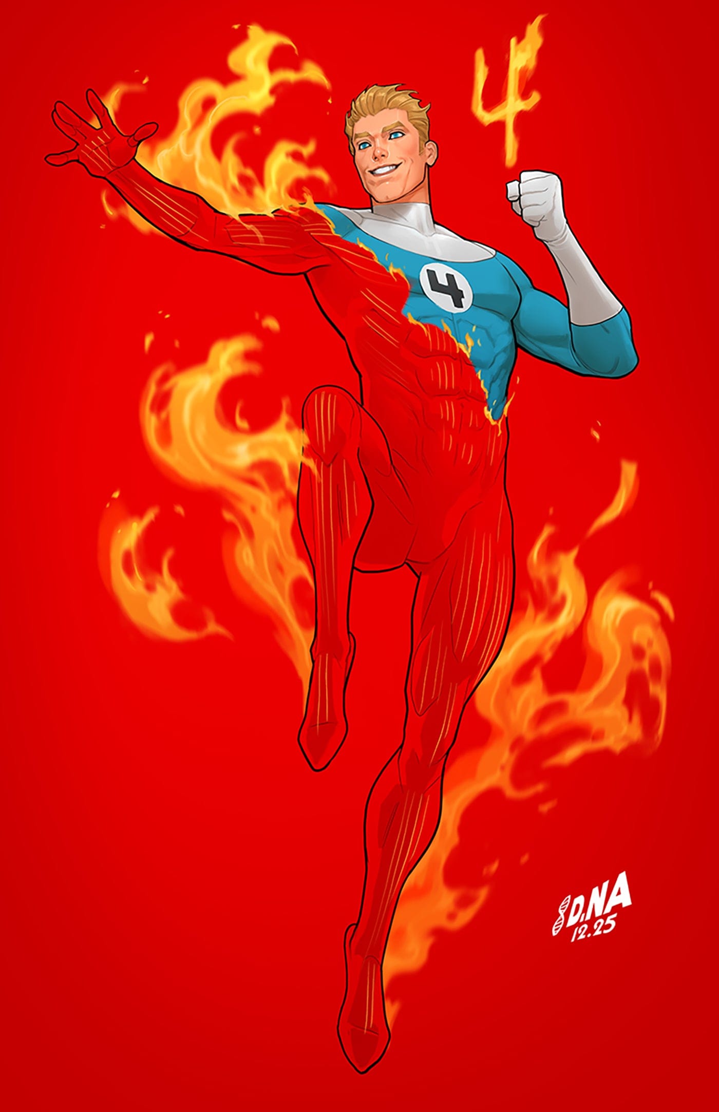 FANTASTIC FOUR #8 1:50 INCV DAVID NAKAYAMA COLOR BLOCK RED VIRGIN VARIANT