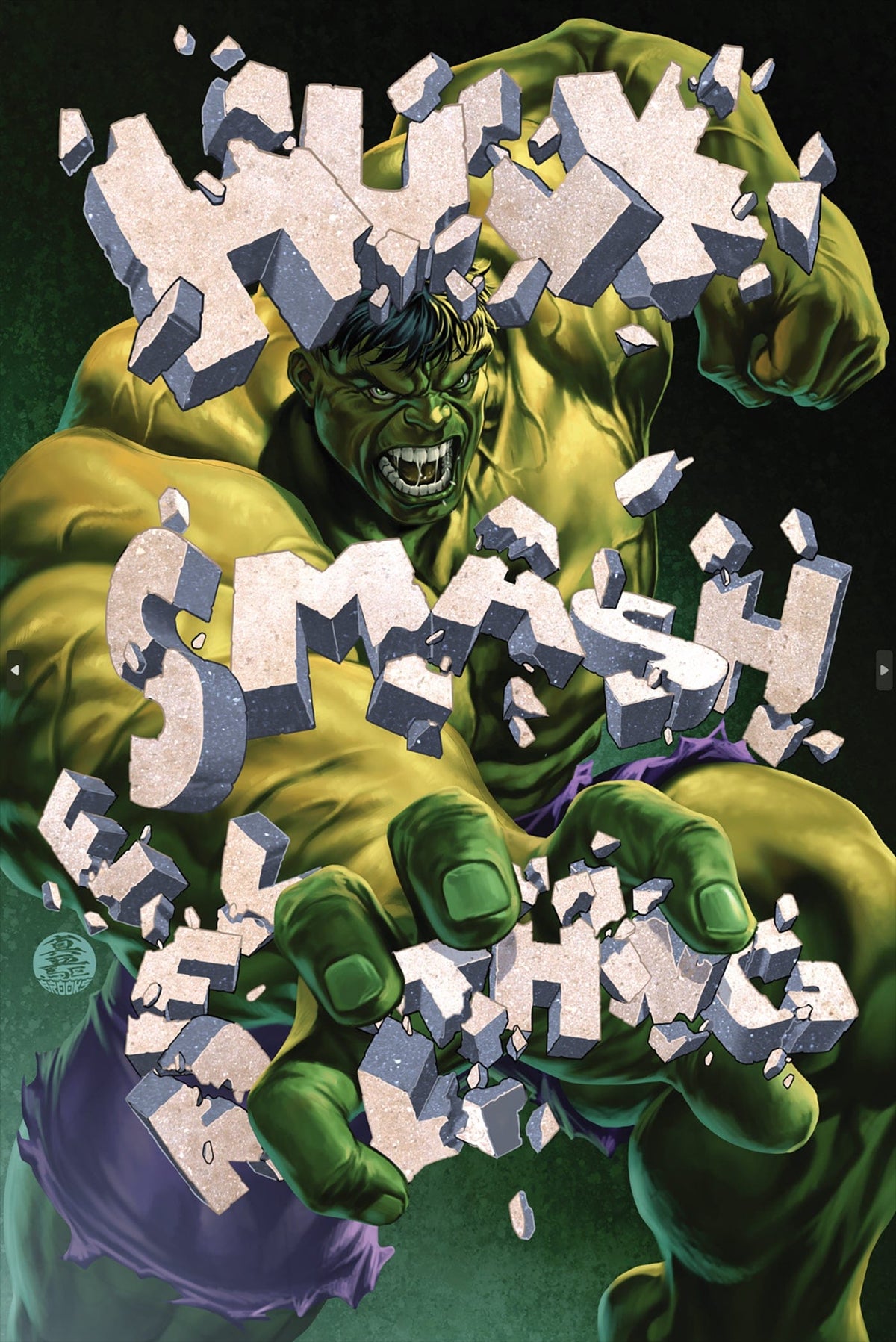 Marvel Comic Books > Incentives HULK: SMASH EVERYTHING #1 1:100 INCV MARK BROOKS VIRGIN VARIANT 75960621455600117 PRH-75960621455600117