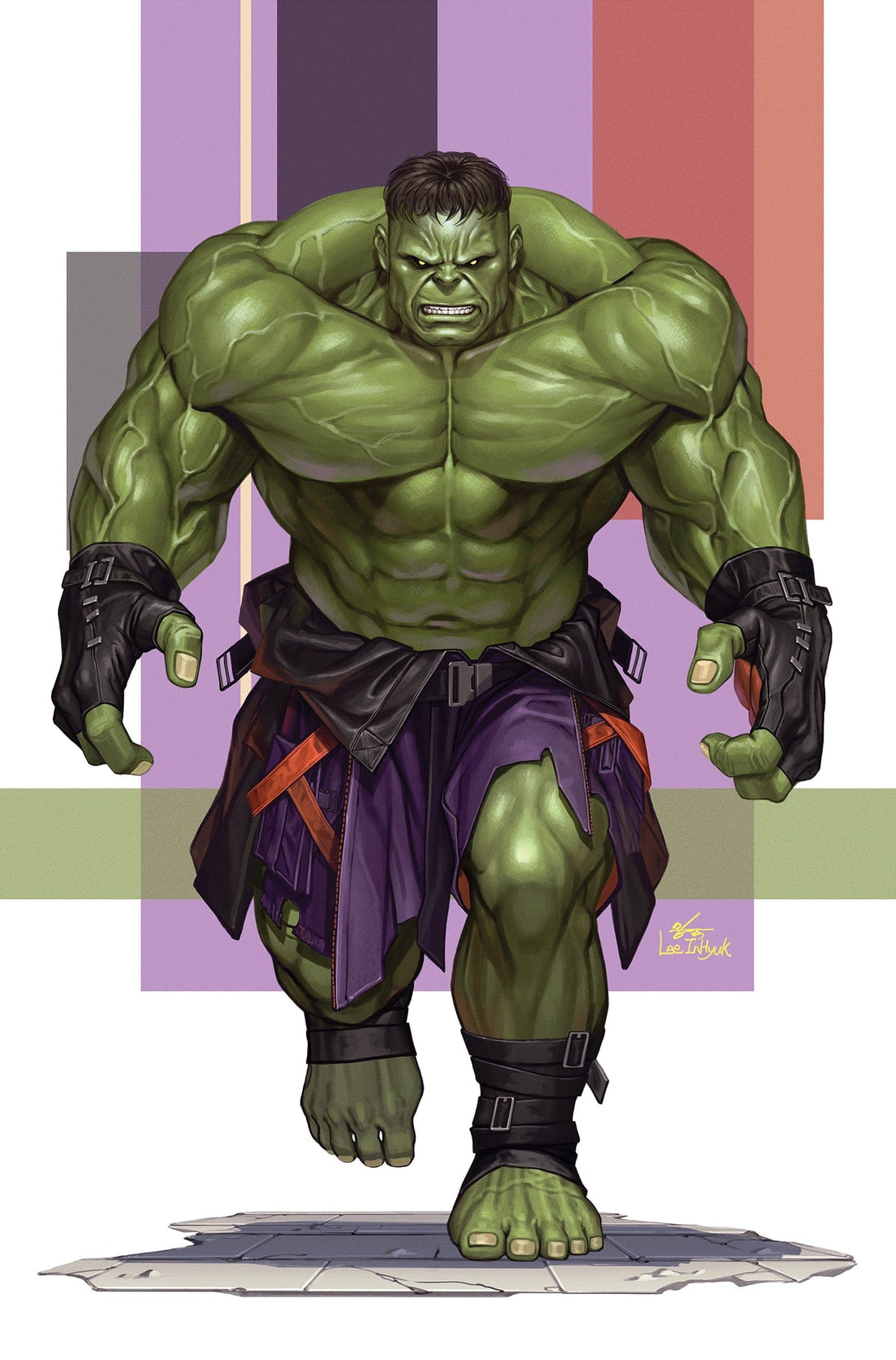 INFERNAL HULK #1 1:50 INCV INHYUK LEE STREET-VERSE VIRGIN VARIANT