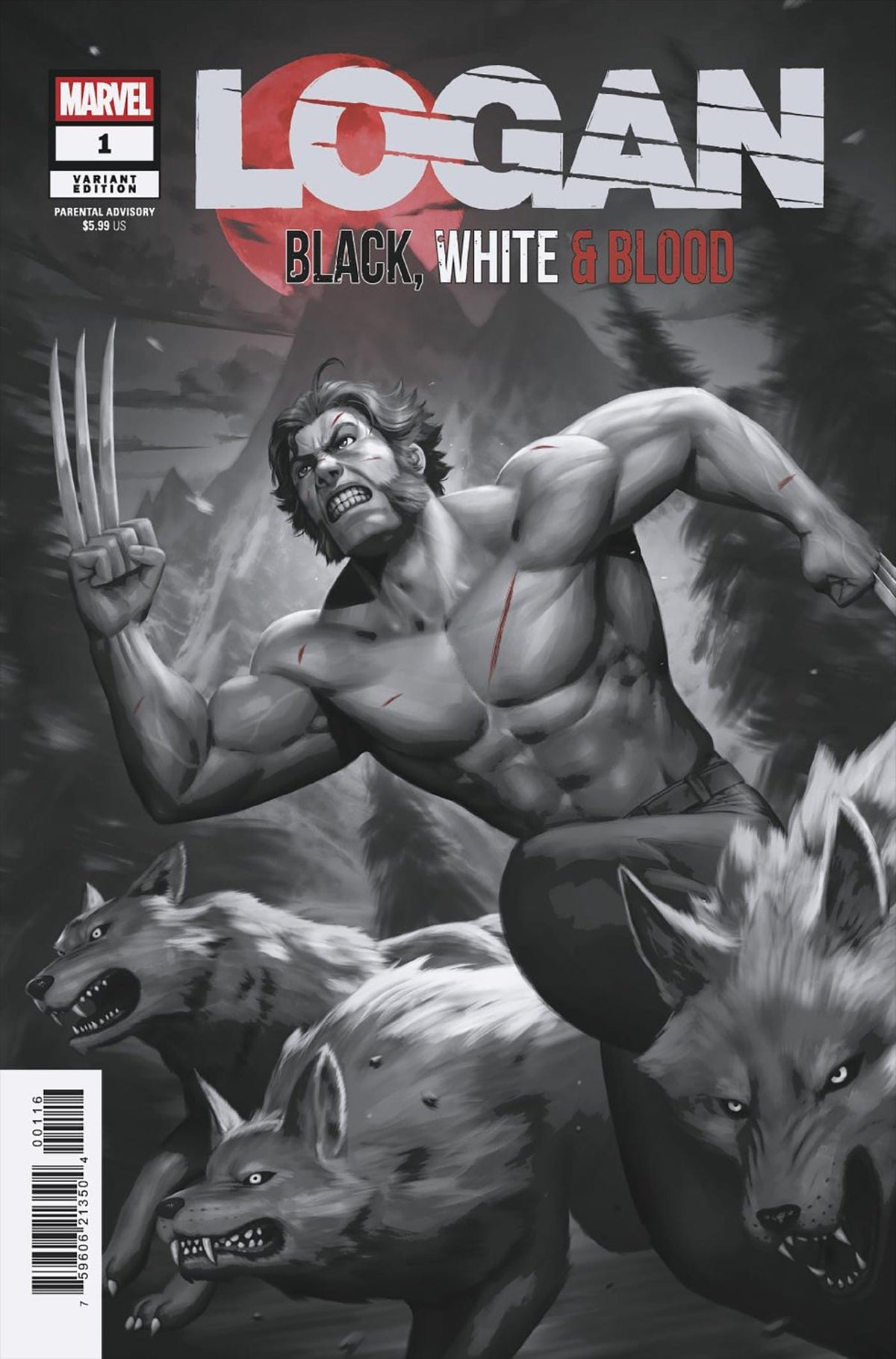 Marvel Comic Books > Incentives LOGAN: BLACK, WHITE & BLOOD #1 1:25 INCV WOO-CHUL LEE VARIANT 75960621350400116 PRH-75960621350400116