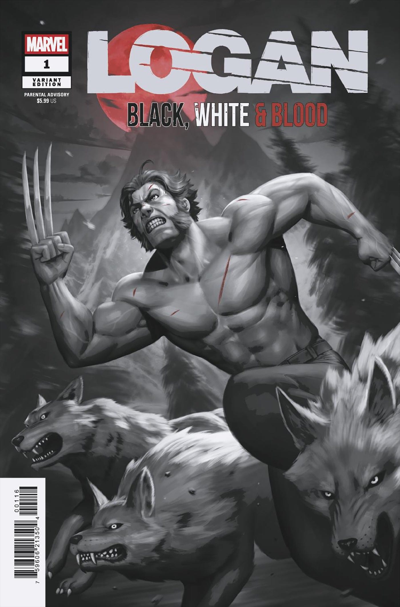 LOGAN: BLACK, WHITE & BLOOD #1 1:25 INCV WOO-CHUL LEE VARIANT