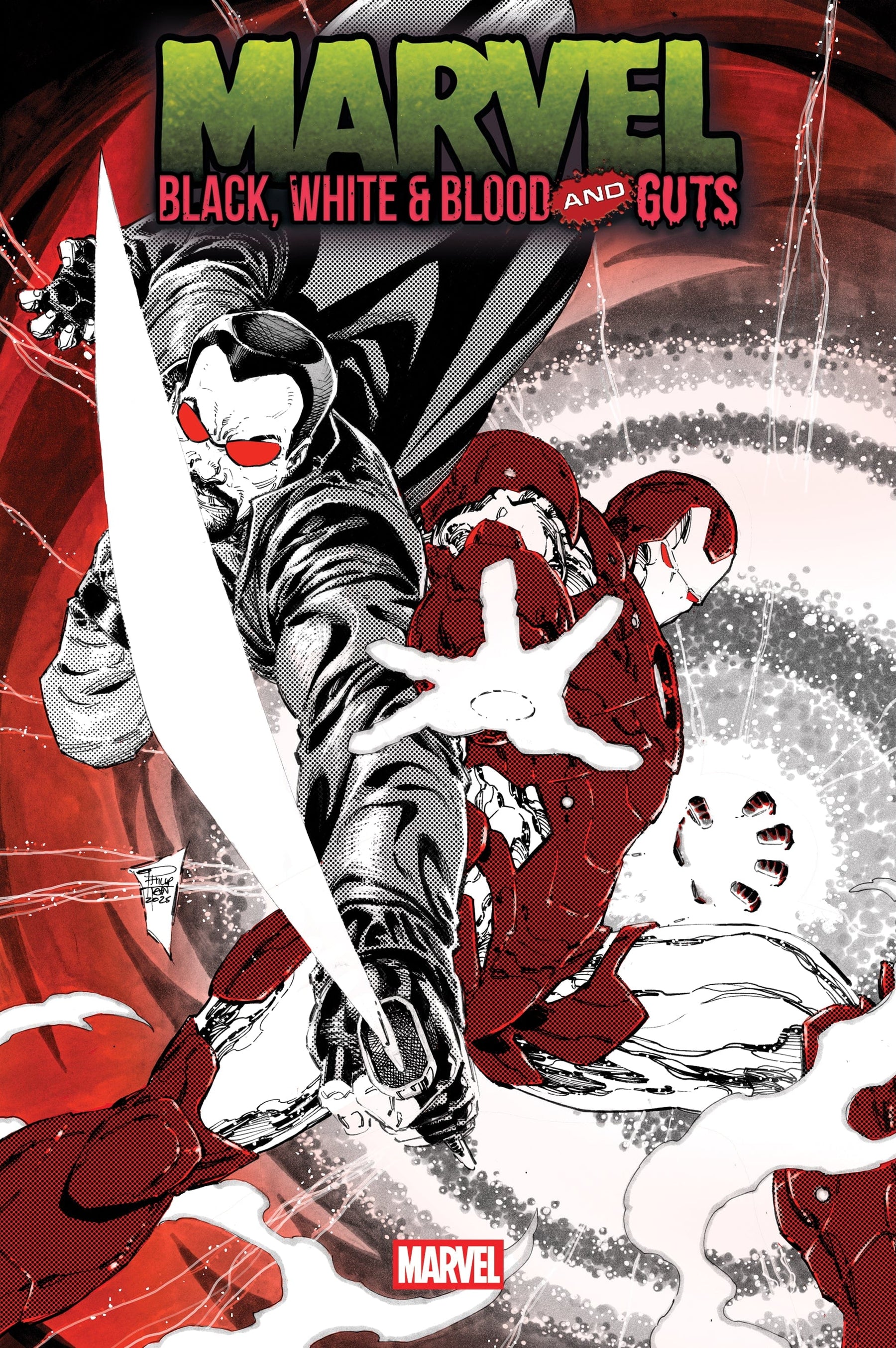 MARVEL: BLACK, WHITE & BLOOD AND GUTS #1 1:25 INCV PHILIP TAN VARIANT