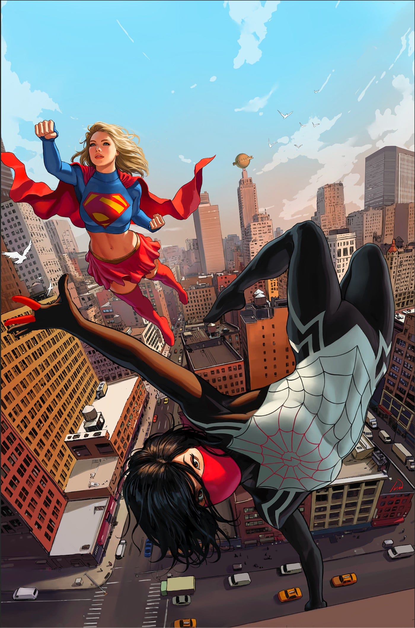 MARVEL/DC: SPIDER-MAN/SUPERMAN #1 1:100 INCV IVAN TALAVERA VIRGIN VARIANT [SIGNED BY DAN SLOTT]