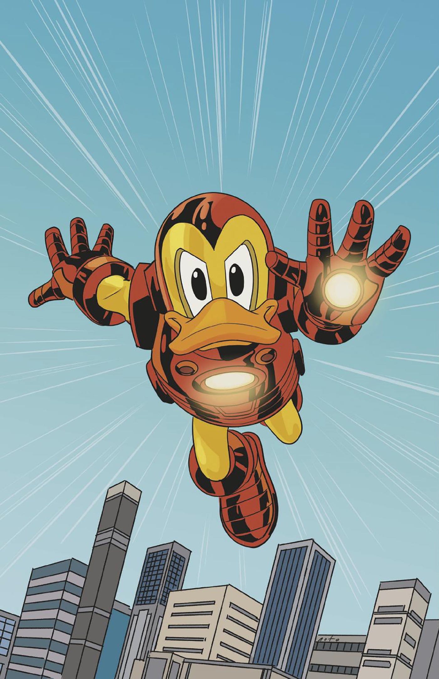 MARVEL & DISNEY: WHAT IF...? DONALD DUCK BECAME IRON MAN #1 1:100 INCV PHIL NOTO GOOFY IRON  MAN VIRGIN VARIANT