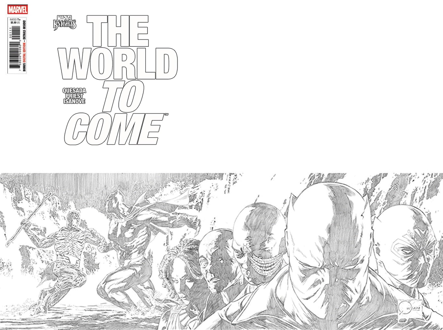 MARVEL KNIGHTS: THE WORLD TO COME #1 1:25 INCV JOE QUESADA RATIO VIRGIN 2ND PRINTING VARIANT