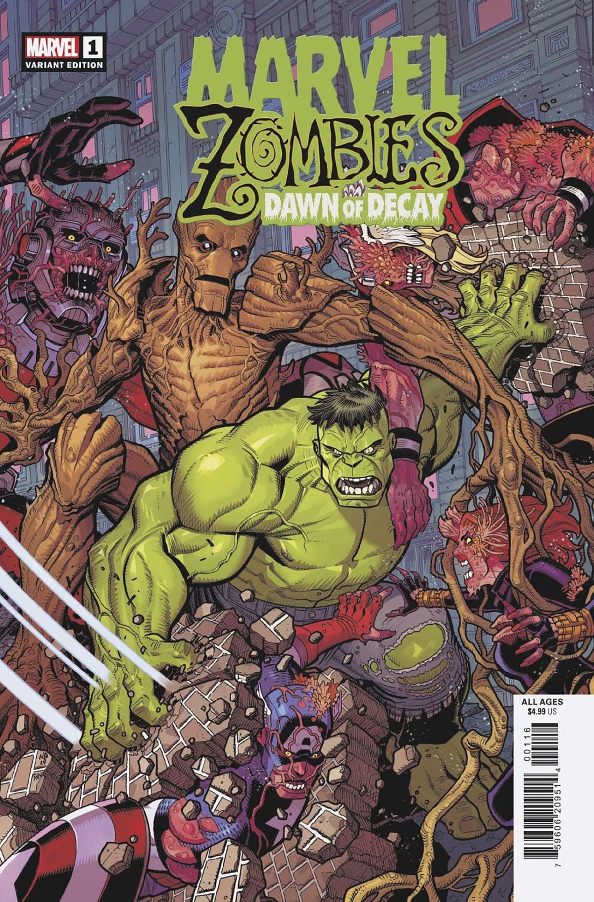 Marvel Comic Books > Incentives MARVEL ZOMBIES: DAWN OF DECAY #1 1:25 INCV NICK BRADSHAW VARIANT 75960620951400116 PRH-75960620951400116