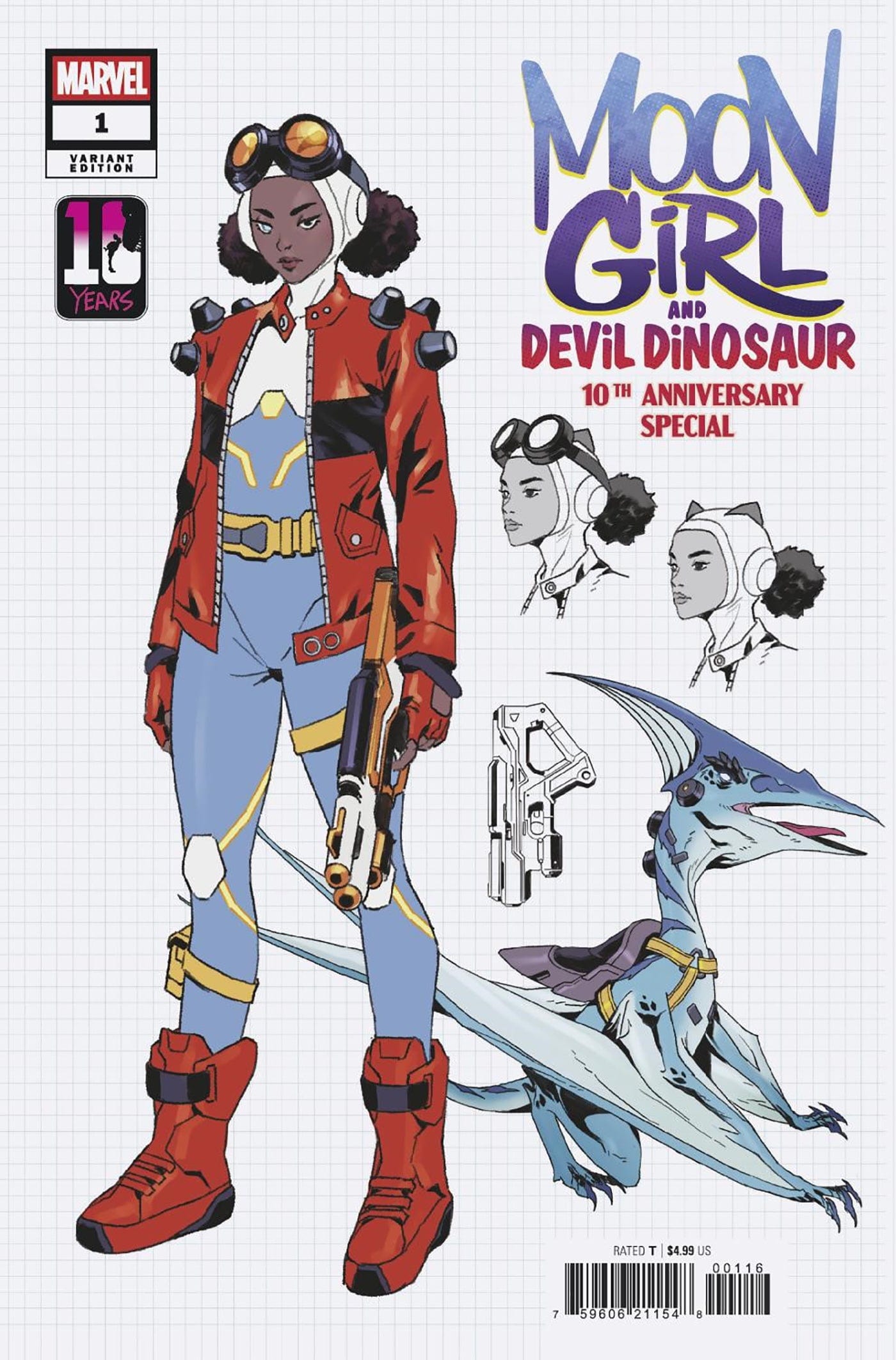 MOON GIRL & DEVIL DINOSAUR 10TH ANNIVERSARY SPECIAL #1 1:10 INCV ANAND RAMCHERON DESIGN VARIANT