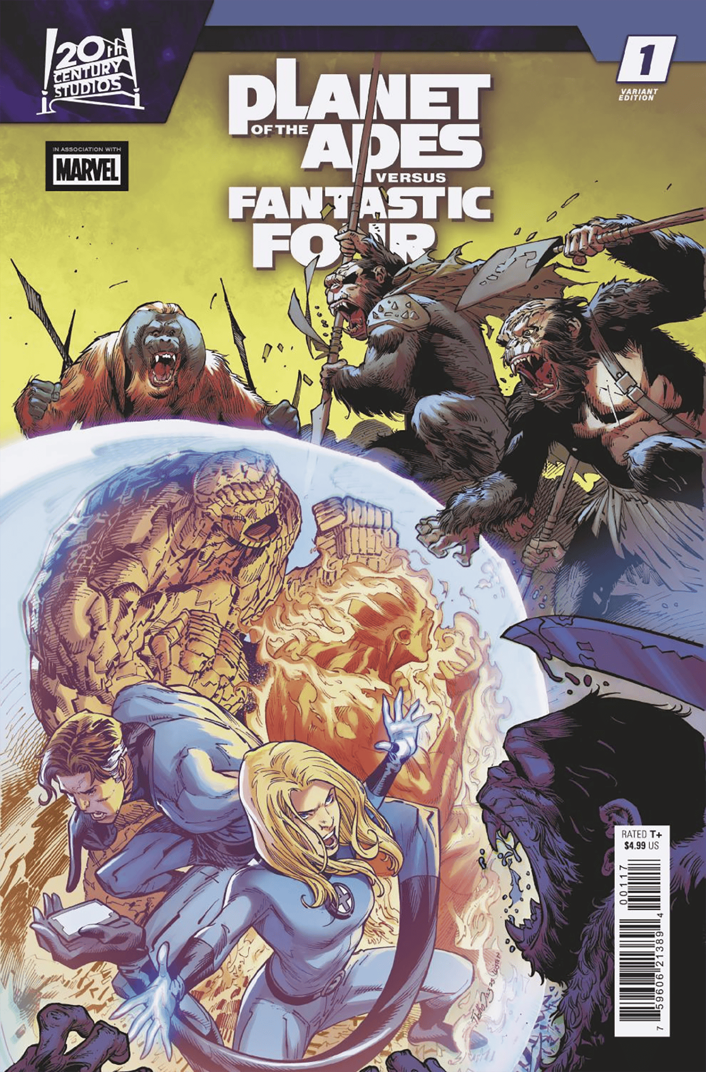 PLANET OF THE APES VS. FANTASTIC FOUR #1 1:25 INCV NETHO DIAZ VARIANT