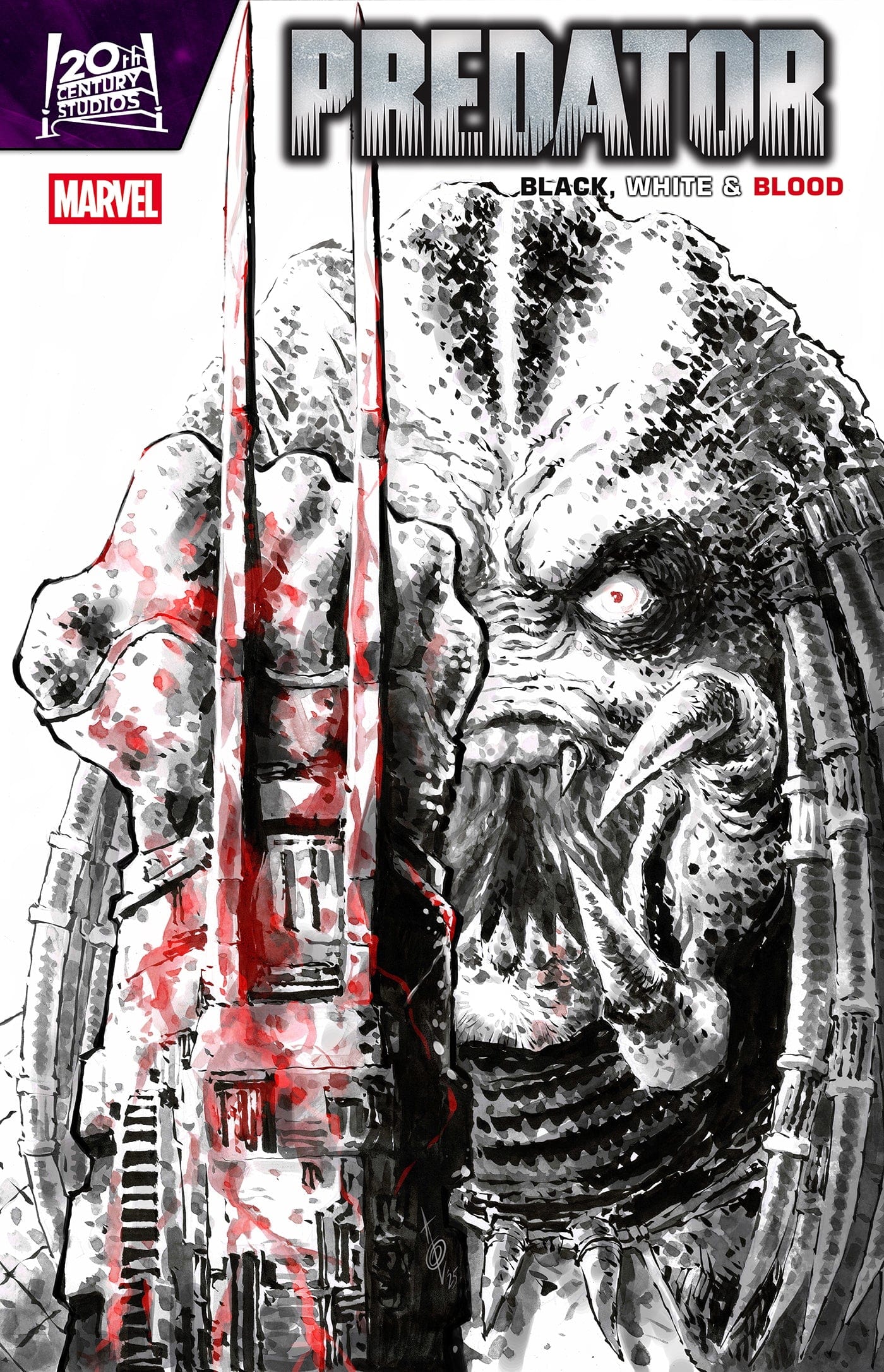 PREDATOR: BLACK, WHITE & BLOOD #3 1:25 INCV ALAN QUAH VARIANT