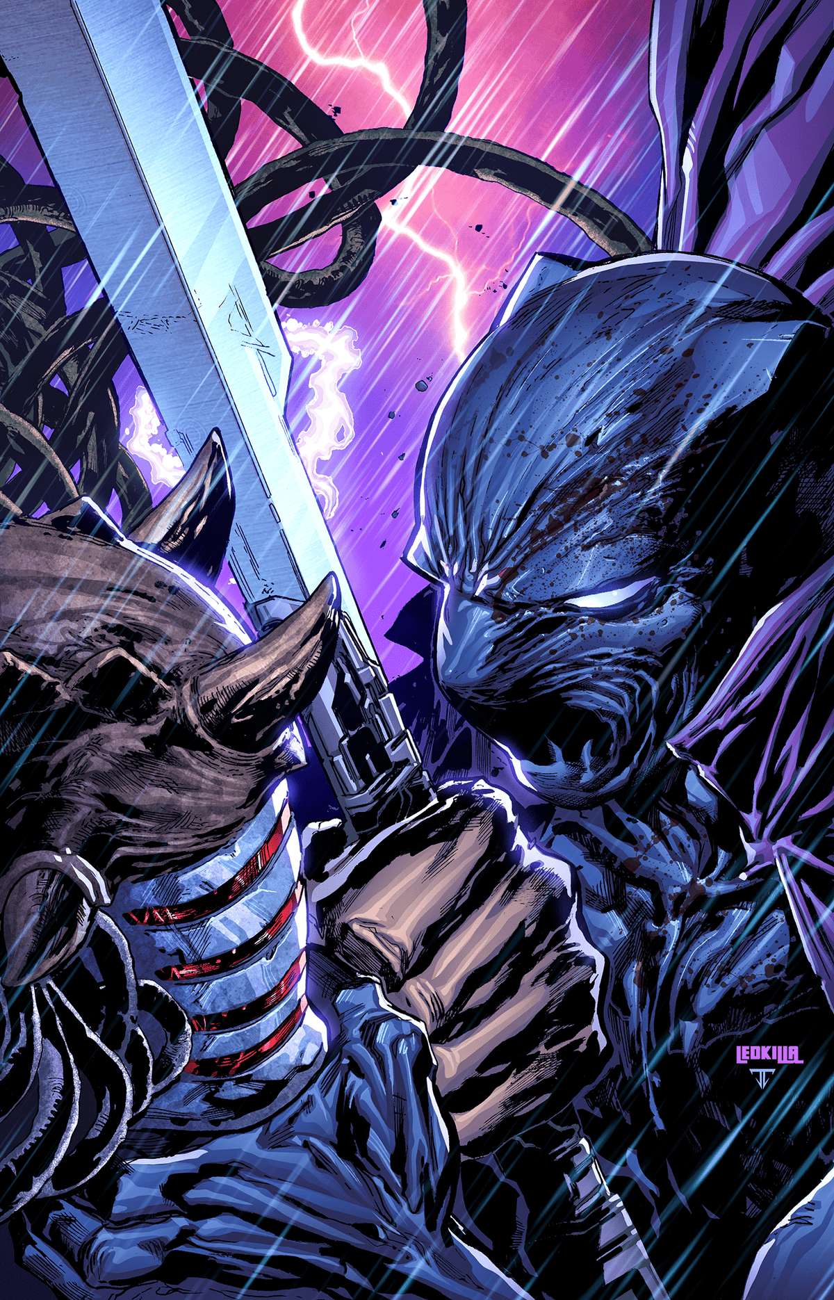 Marvel Comic Books > Incentives PREDATOR VS. BLACK PANTHER #3 1:100 INCV KEN LASHLEY VIRGIN VARIANT 75960620967500317 PRH-75960620967500317