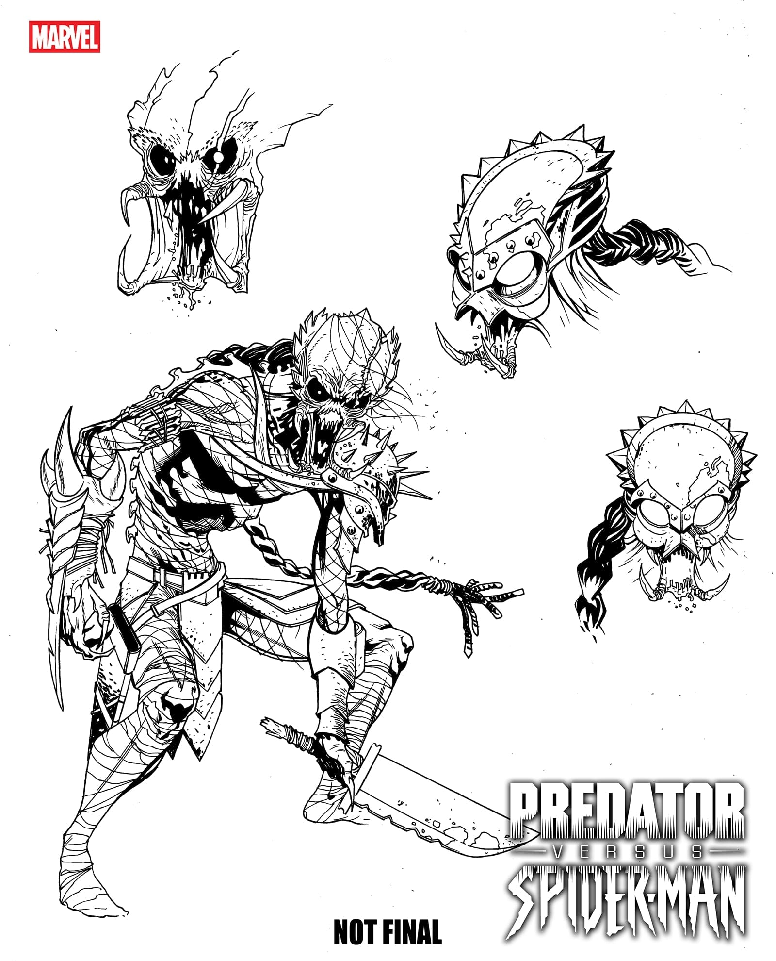 PREDATOR VS. SPIDER-MAN #1 1:10 INCV MARCELO FERREIRA DESIGN VARIANT