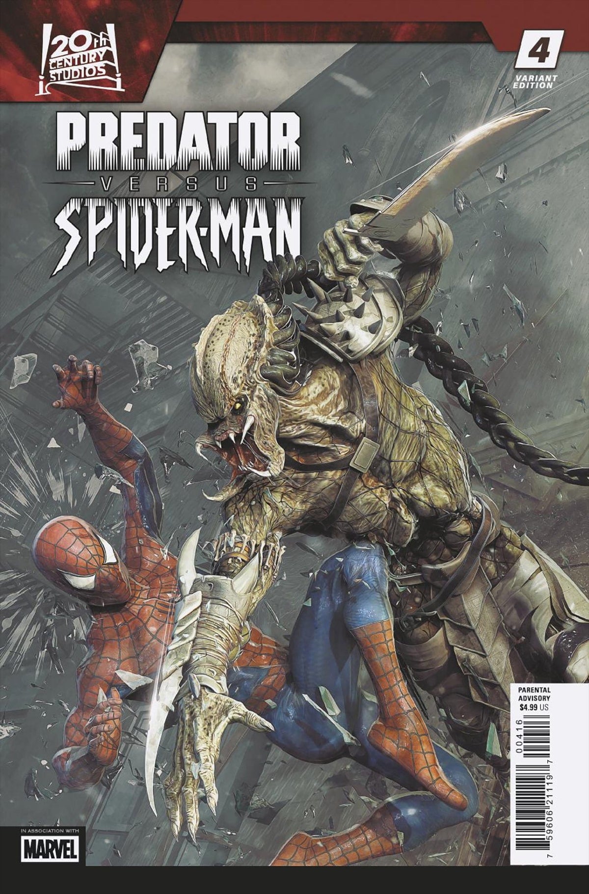 Marvel Comic Books > Incentives PREDATOR VS. SPIDER-MAN #4 1:25 INCV BJORN BARENDS VARIANT 75960621119700416 PRH-75960621119700416