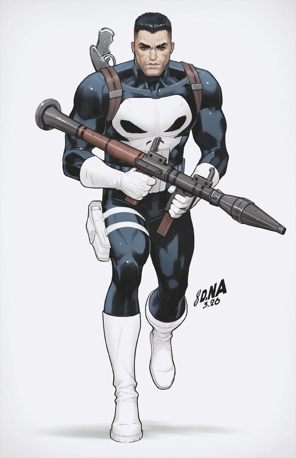 Marvel Comic Books > Incentives PUNISHER #3 1:50 INCV DAVID NAKAYAMA COLOR BLOCK WHITE VIRGIN VARIANT 75960621516400316 PRH-75960621516400316