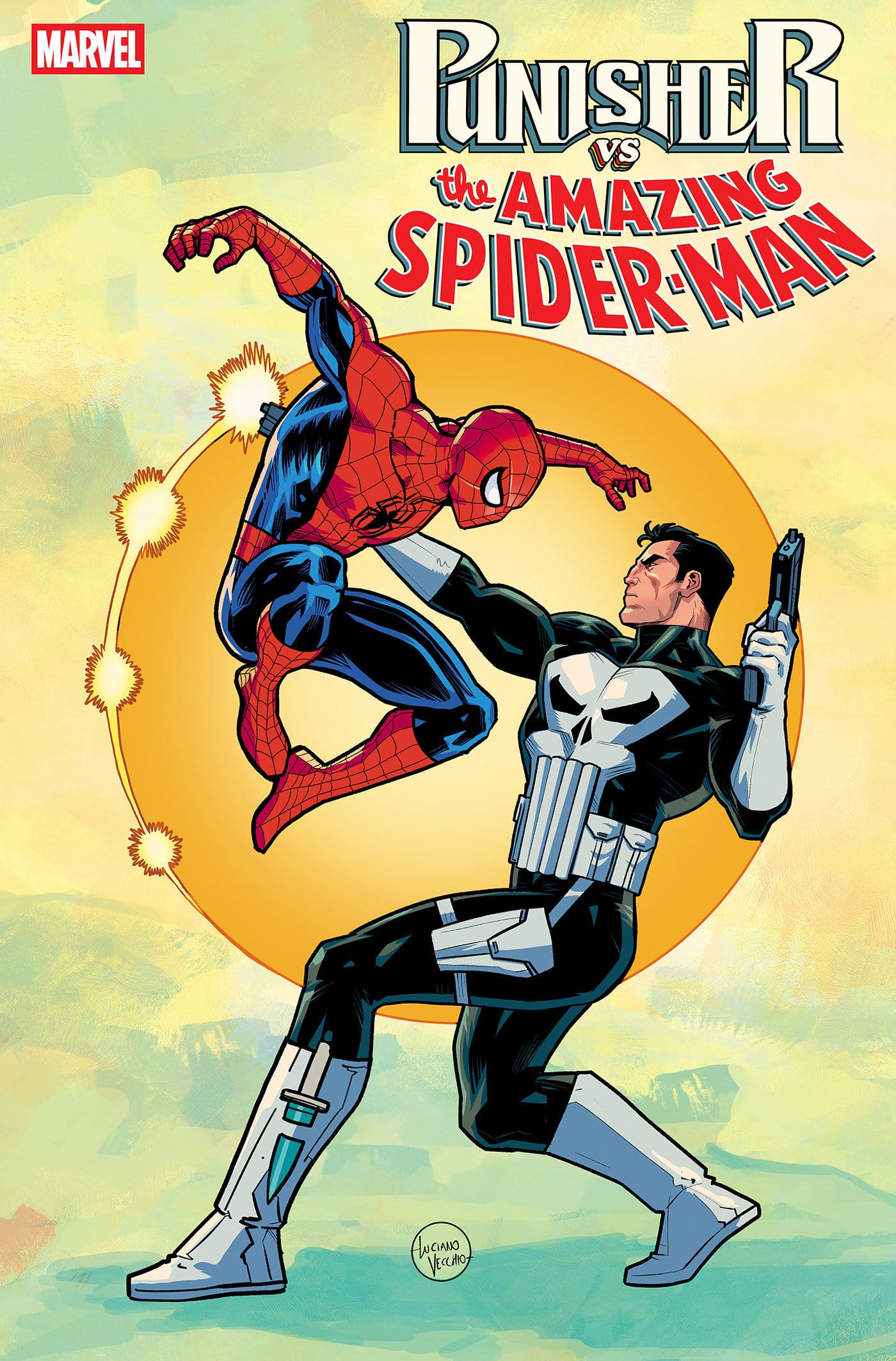 PUNISHER VS. SPIDER-MAN #3 1:25 INCV LUCIANO VECCHIO VARIANT (Release Date: 09/23/2026)