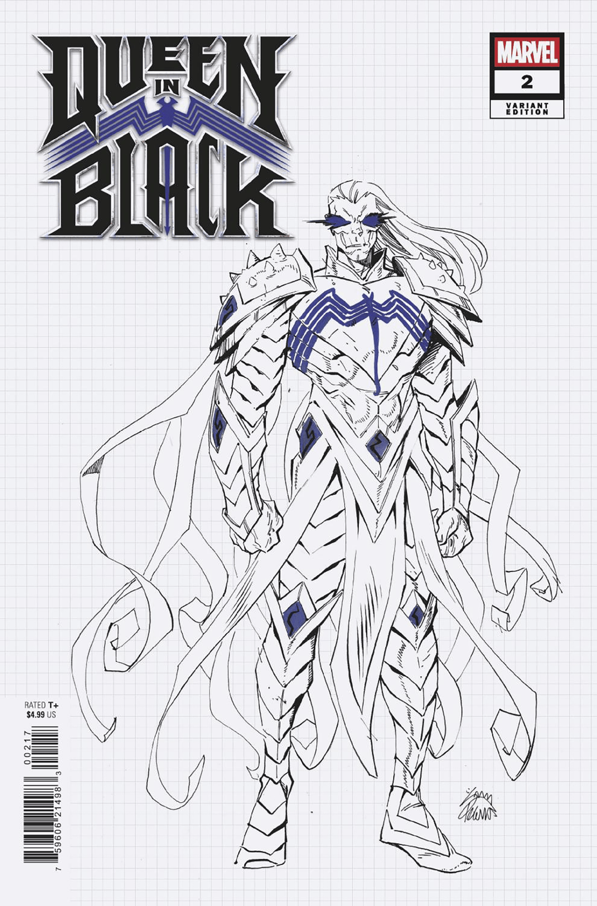 Marvel Comic Books > Incentives QUEEN IN BLACK #2 1:10 INCV RYAN STEGMAN DESIGN VARIANT [QIB] 75960621498300217 PRH-75960621498300217