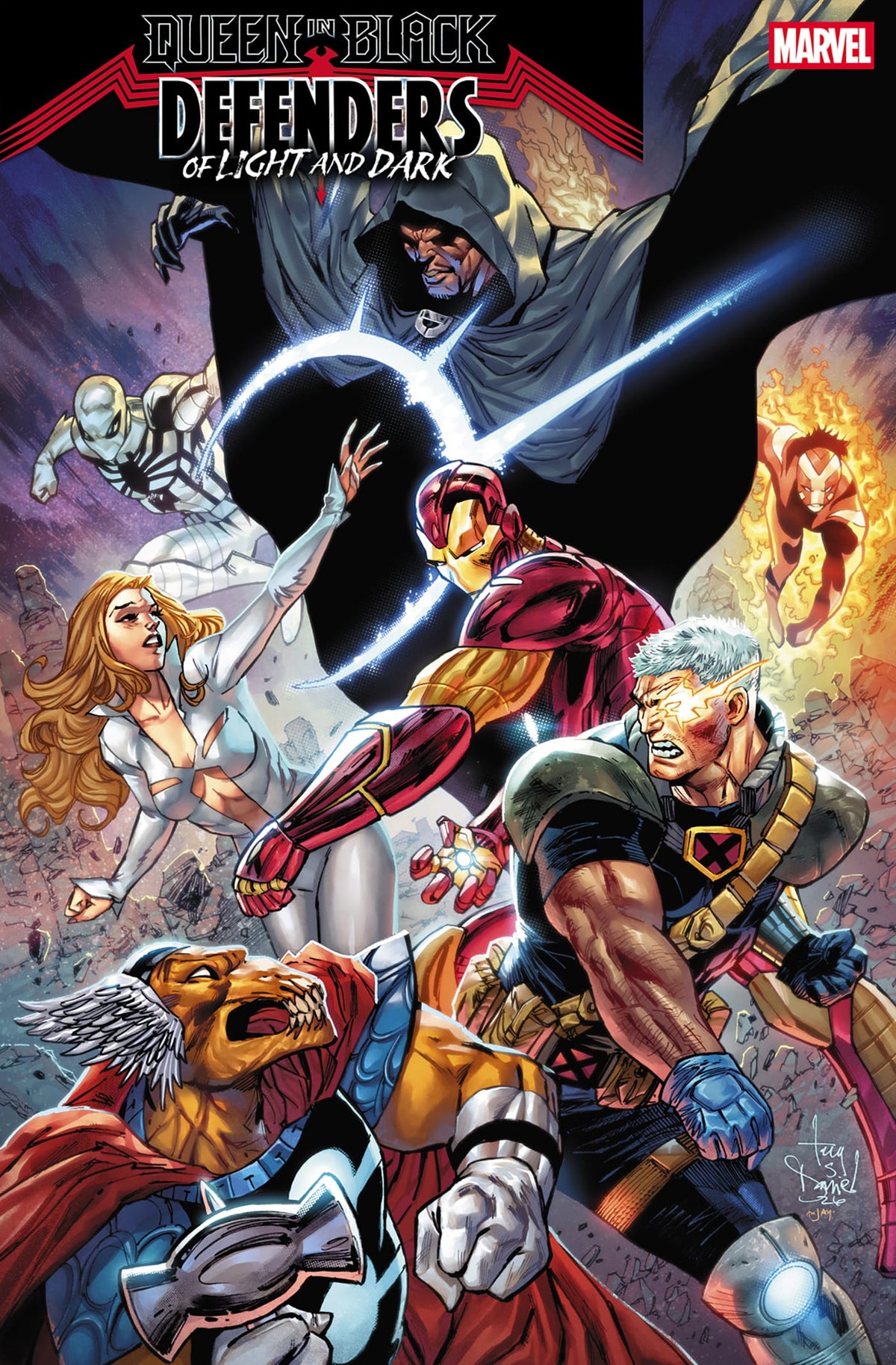 Marvel Comic Books > Incentives QUEEN IN BLACK: DEFENDERS OF LIGHT AND DARK #2 1:25 INCV TONY DANIEL VARIANT [QIB] (Release Date: 08/19/2026) 75960621589800216 PRH-75960621589800216