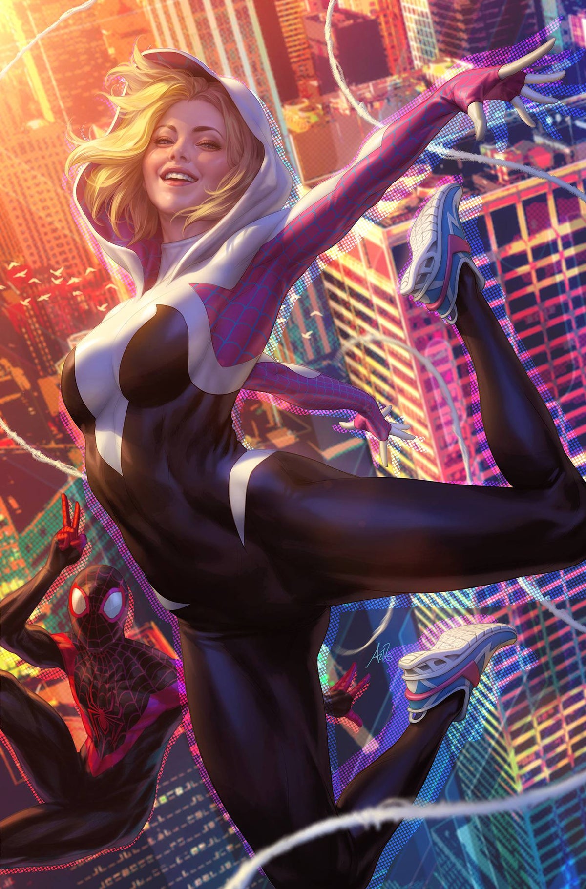 Marvel Comic Books > Incentives SPIDER-SOCIETY #1 1:100 INCV ARTGERM SPIDER-GWEN VIRGIN VARIANT 75960620932300116 PRH-75960620932300116