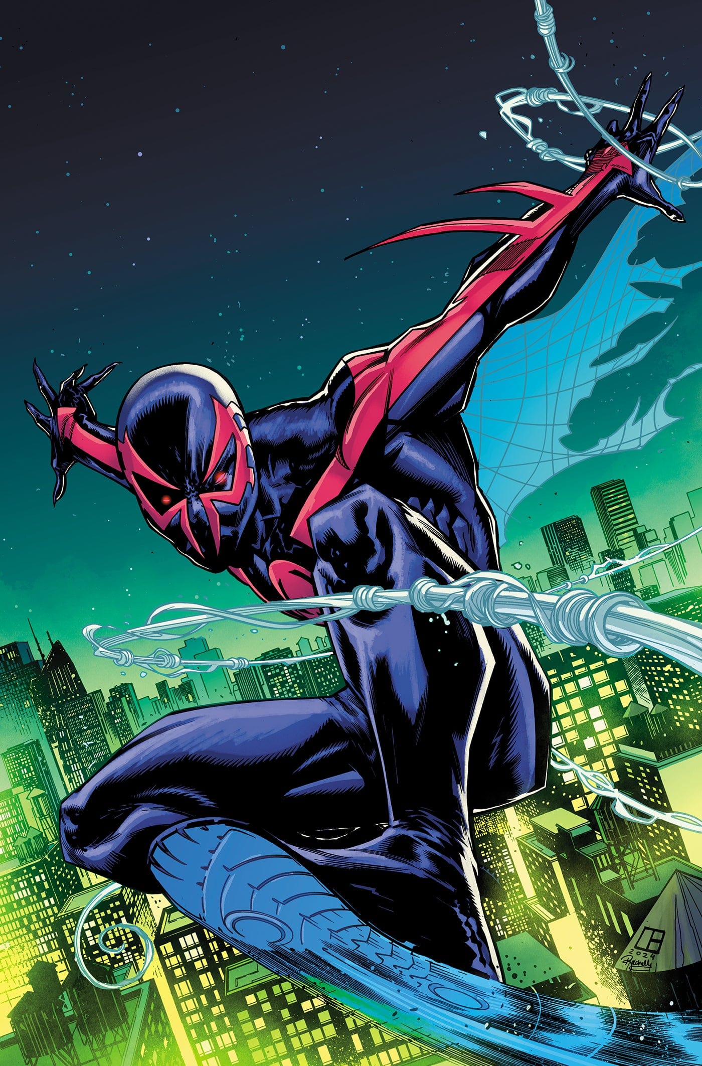 SPIDER-SOCIETY #2 1:50 INCV MARCELO FERREIRA SPIDER-MAN 2099 VIRGIN VARIANT