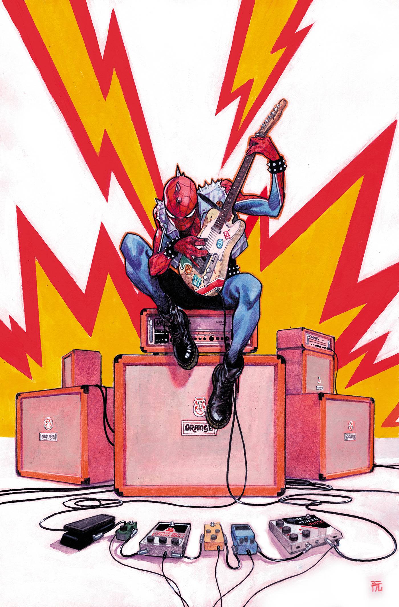 SPIDER-SOCIETY #4 1:50 INCV DIKE RUAN SPIDER-PUNK VIRGIN VARIANT