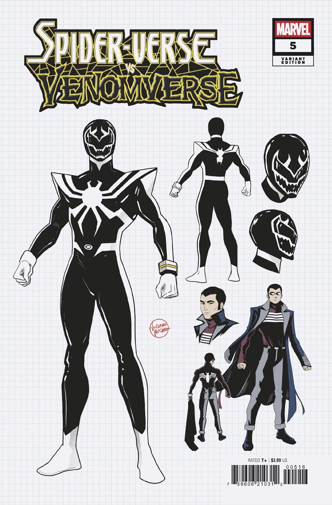 SPIDER-VERSE VS. VENOMVERSE #5 1:10 INCV LUCIANO VECCHIO DESIGN VARIANT