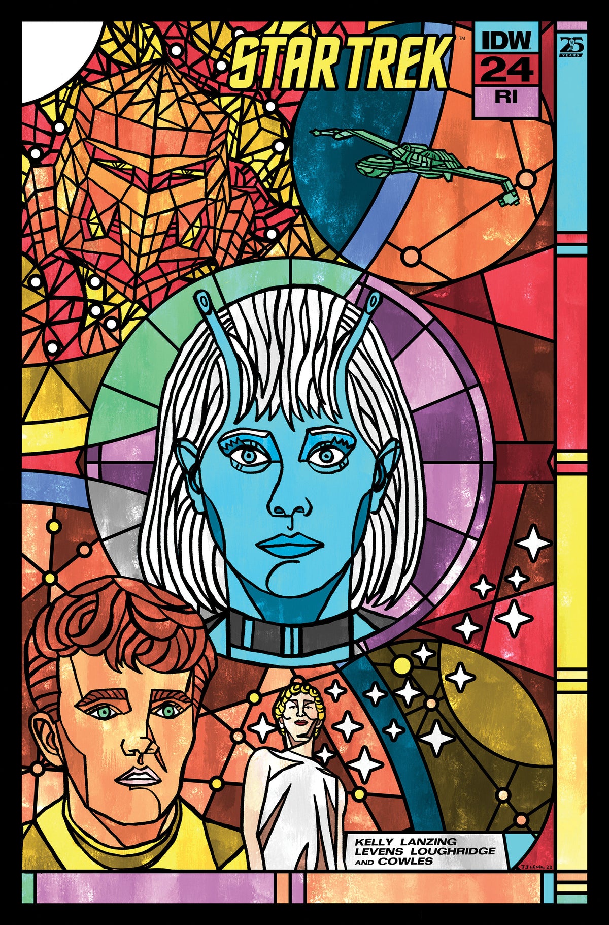 Marvel Comic Books > Incentives Star Trek #24 Variant RI 1:10 INCV (Lendl Connecting Stained Glass Variant) '82771403084602431 PRH-82771403084602431
