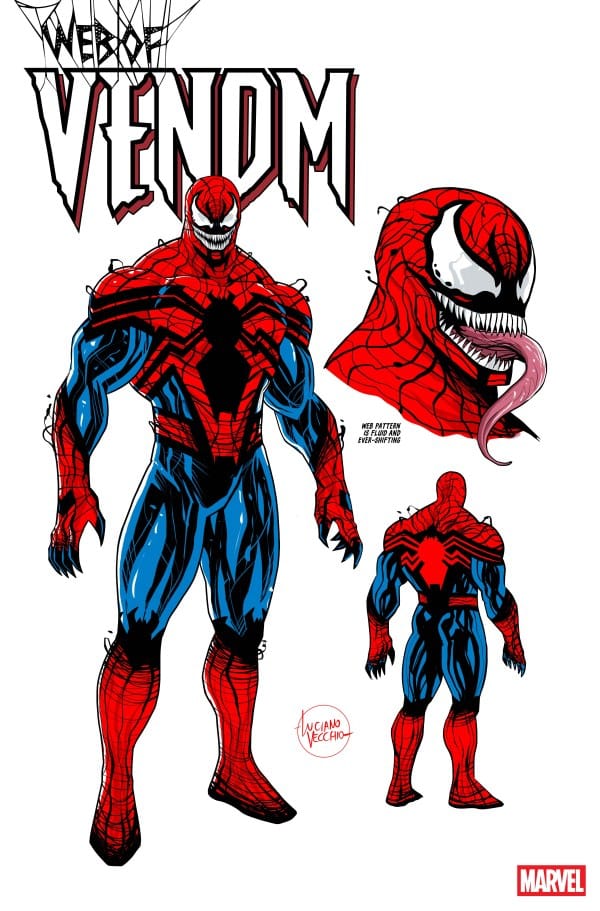 Marvel Comic Books > Incentives WEB OF VENOM #1 1:10 INCV LUCIANO VECCHIO DESIGN VARIANT 75960621601700118 PRH-75960621601700118