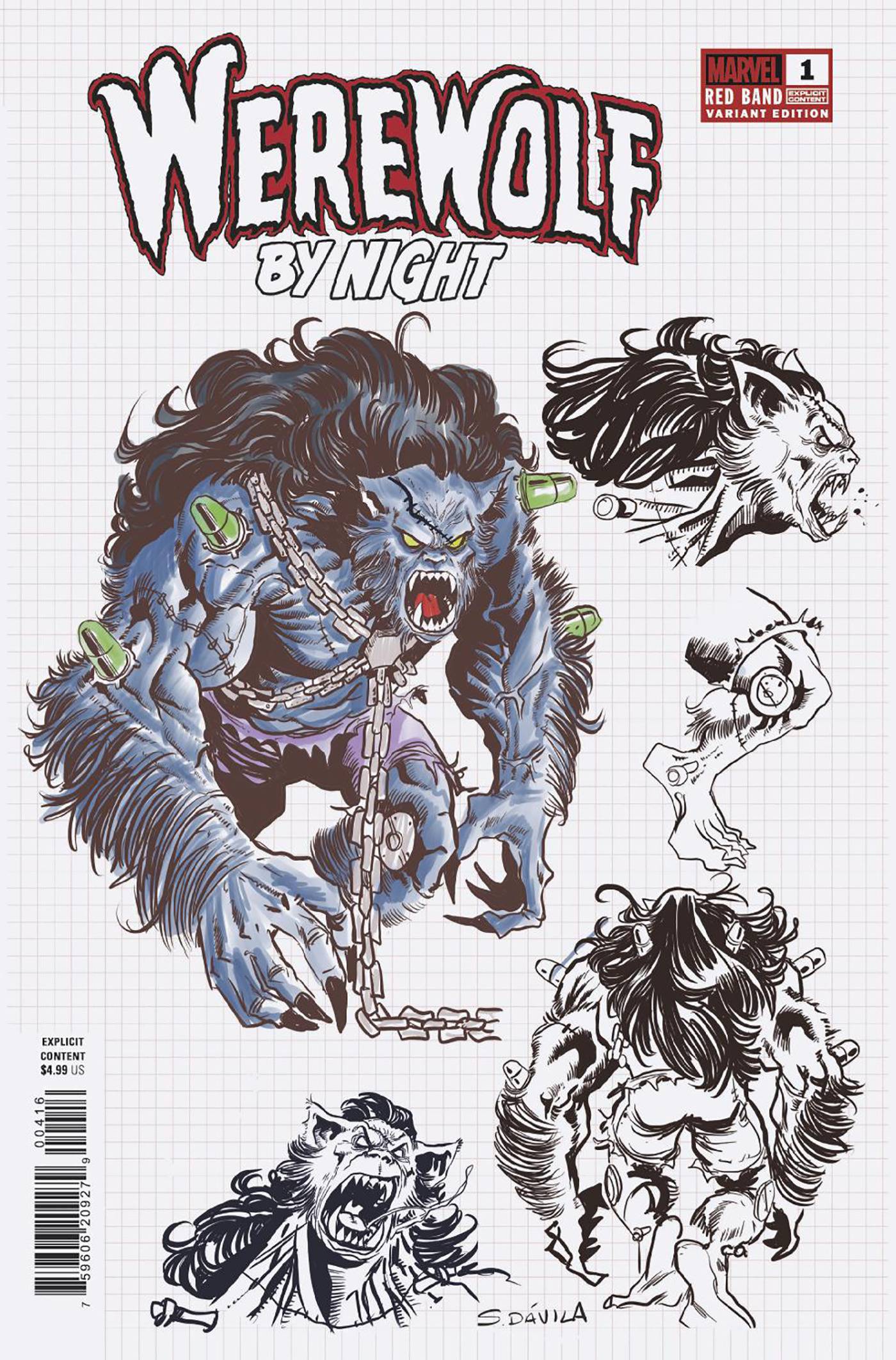 WEREWOLF BY NIGHT: RED BAND #4 1:10 INCV SERGIO DAVILA DESIGN VARIANT [POLYBAGGED]