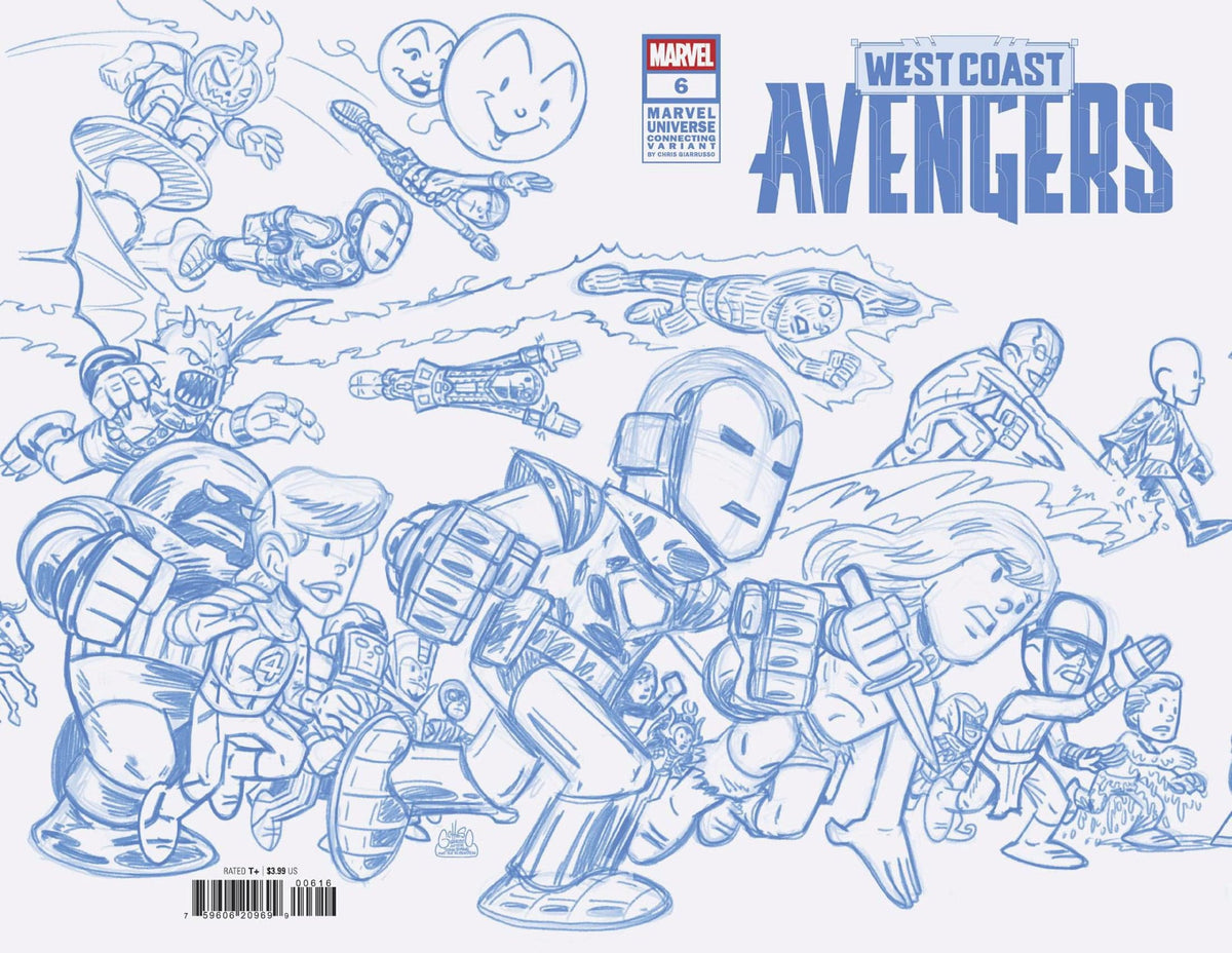 Marvel Comic Books > Incentives WEST COAST AVENGERS #6 1:50 INCV CHRIS GIARRUSSO MARVEL UNIVERSE CONNECTING BLUE LINE SKETCH VARIANT F 75960620969900616 PRH-75960620969900616