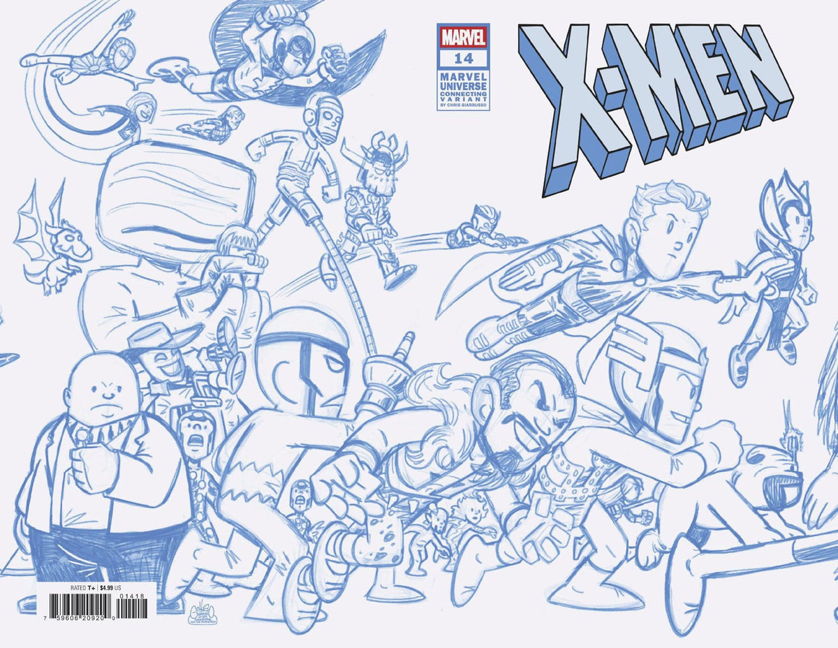 Marvel Comic Books > Incentives X-MEN #14 1:50 INCV CHRIS GIARRUSSO MARVEL UNIVERSE CONNECTING BLUE LINE SKETCH VARIANT G 75960620920001418 PRH-75960620920001418