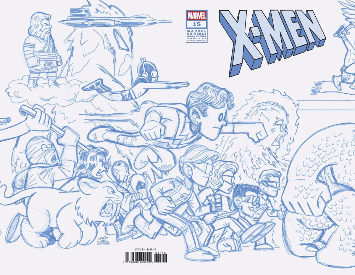 Marvel Comic Books > Incentives X-MEN #15 1:50 INCV CHRIS GIARRUSSO MARVEL UNIVERSE CONNECTING BLUE LINE SKETCH VARIANT O 75960620920001516 PRH-75960620920001516