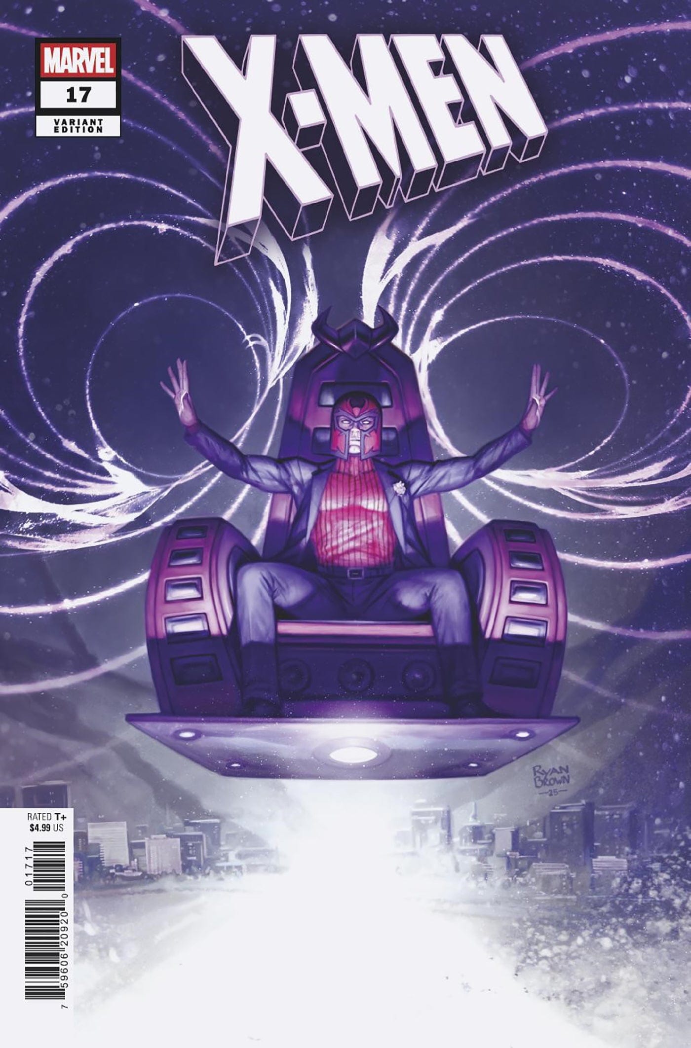 X-MEN #17 1:25 INCV RYAN BROWN VARIANT
