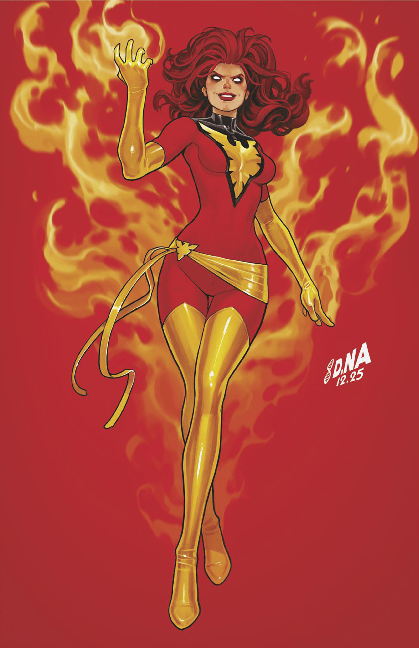 X-MEN #25 1:50 INCV DAVID NAKAYAMA COLOR BLOCK RED VIRGIN VARIANT