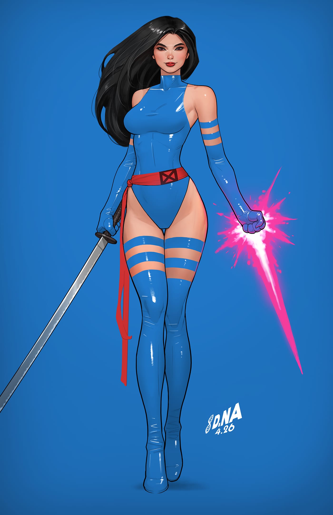 X-MEN UNITED #5 1:50 INCV DAVID NAKAYAMA COLOR BLOCK BLUE VIRGIN VARIANT