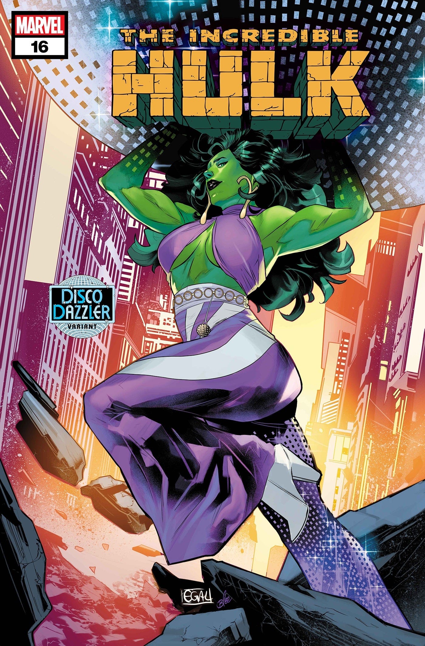 INCREDIBLE HULK #16 EDWIN GALMON DISCO DAZZLER VARIANT