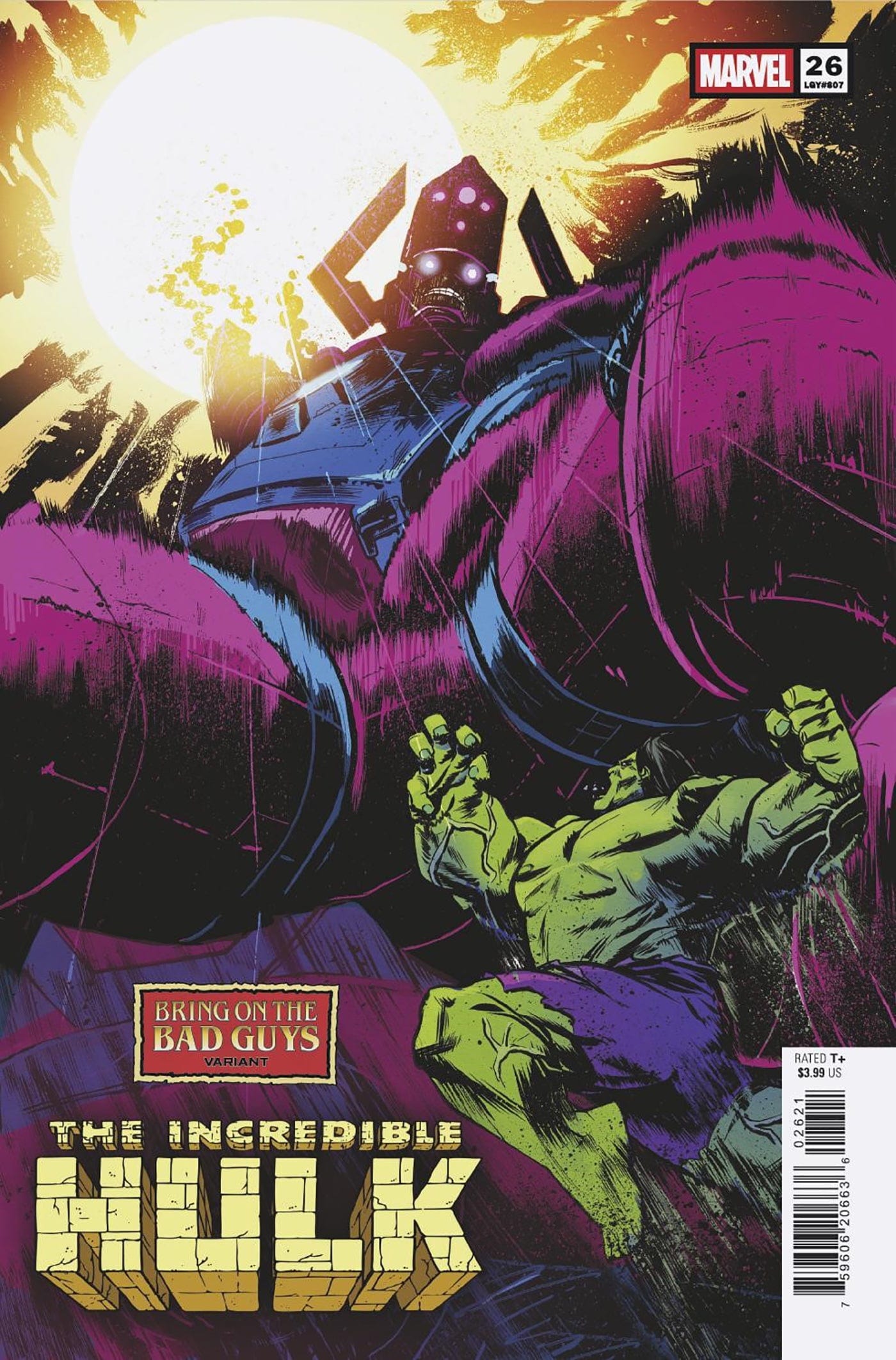 INCREDIBLE HULK #26 SANFORD GREENE BRING ON THE BAD GUYS VARIANT